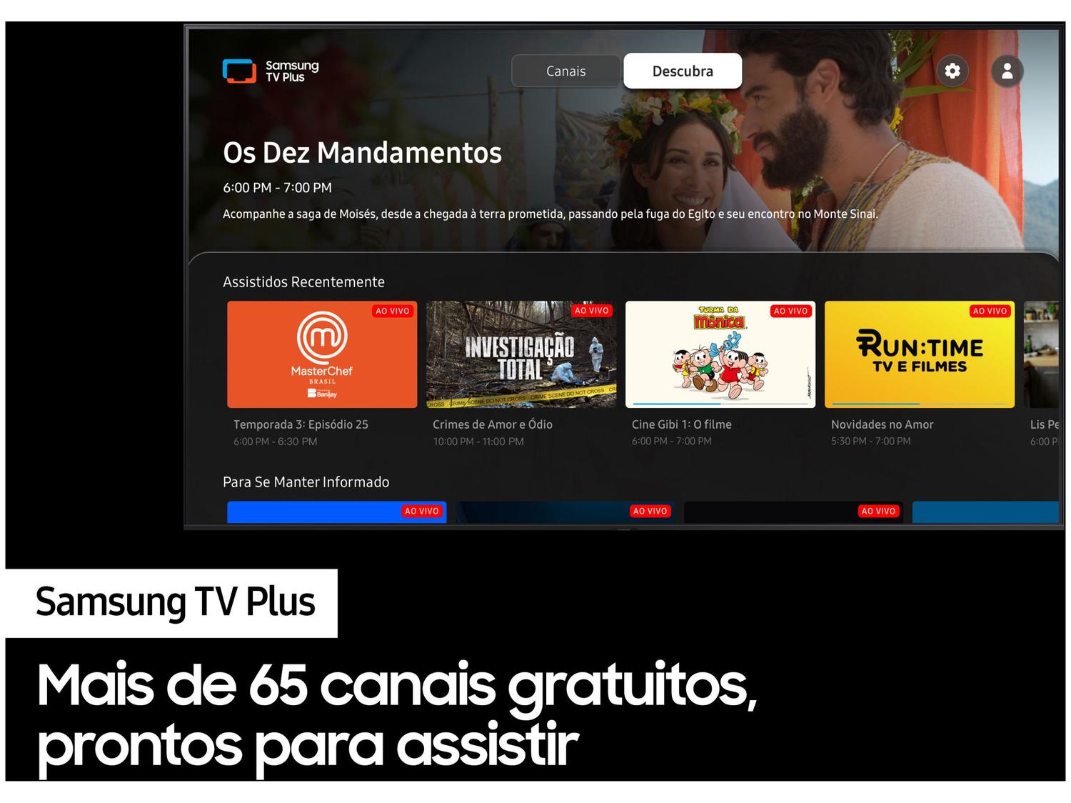 Smart TV 65” UHD 4K LED Crystal Samsung 65CU8000