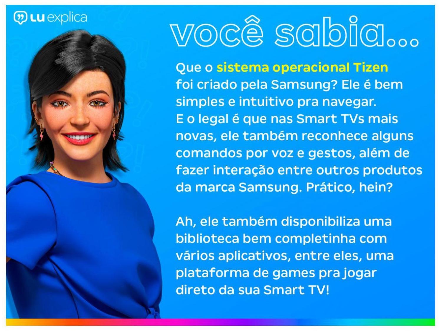 Smart TV 65” UHD 4K LED Samsung 65CU7700