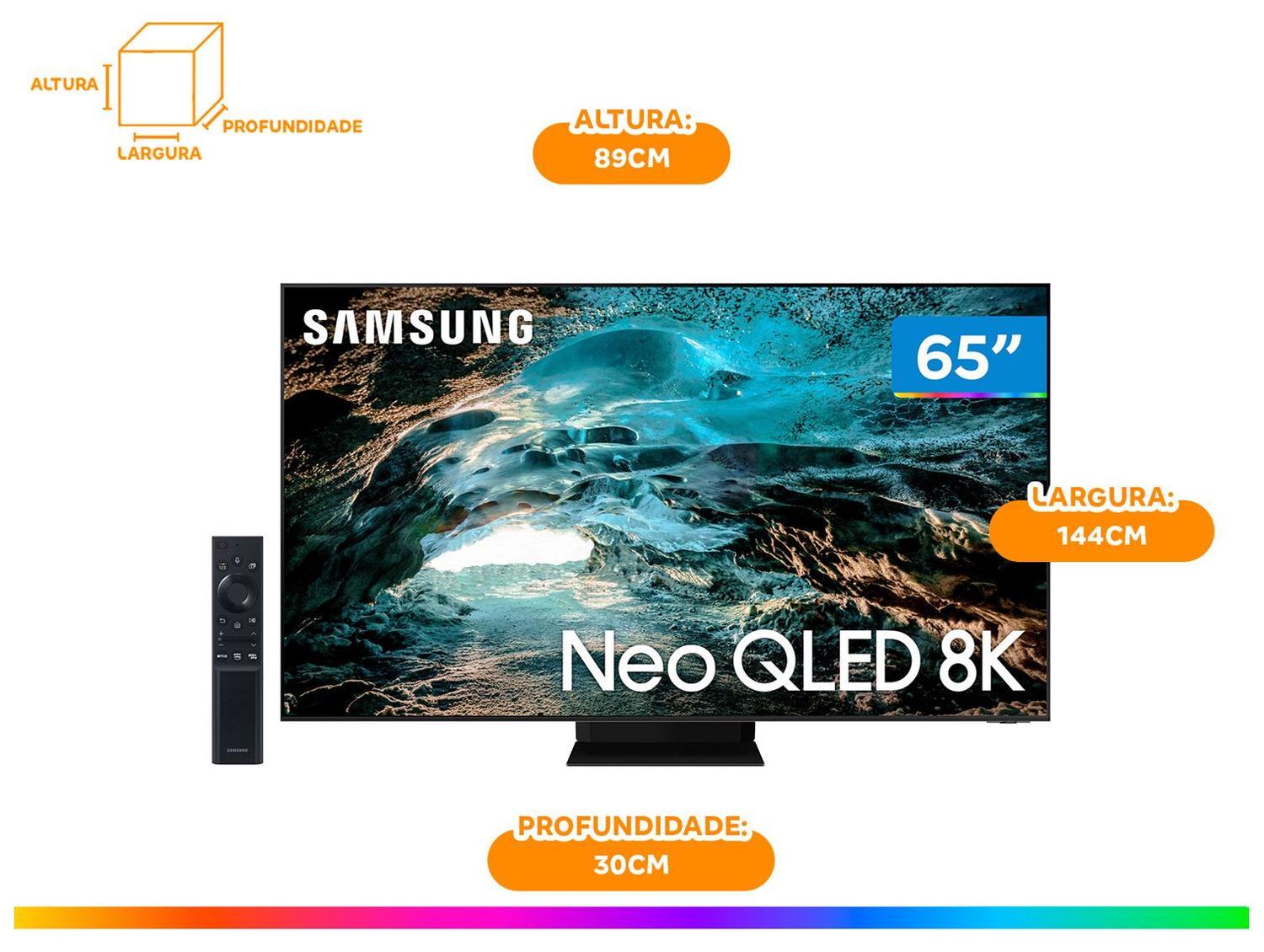 Smart TV 65” Ultra HD 8K Neo QLED Samsung Neo | Shopping Smiles