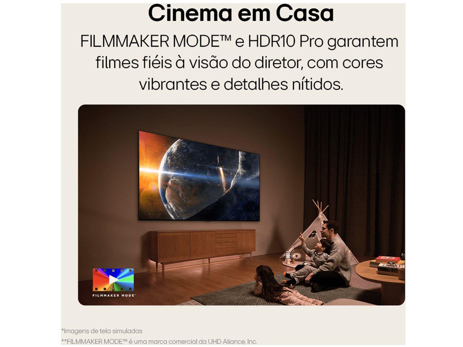 Smart TV 70" 4K LG Ultra HD 70UT8050 com Processador a5 Ger7 AI, Alexa/Chromecast integrado, Otimizador de Jogos, webOS 24 e Controle Smart Magic