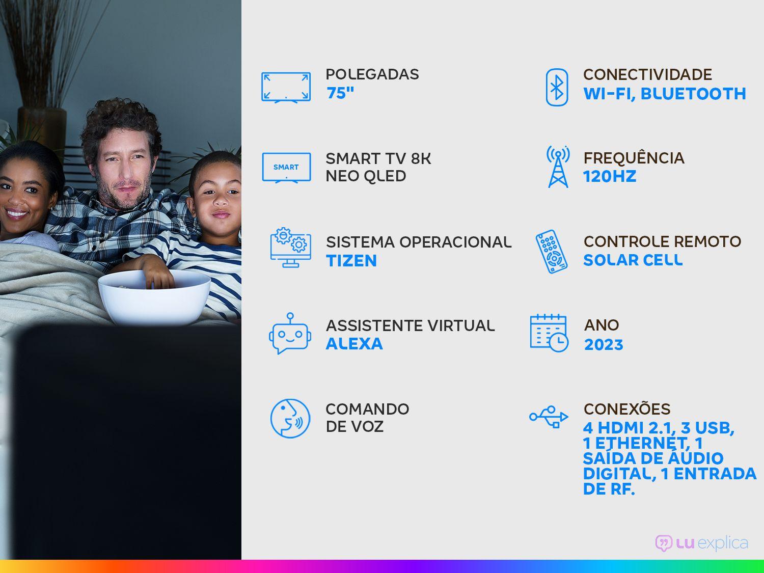 Smart TV 75” 8K Neo QLED Samsung QN75QN800