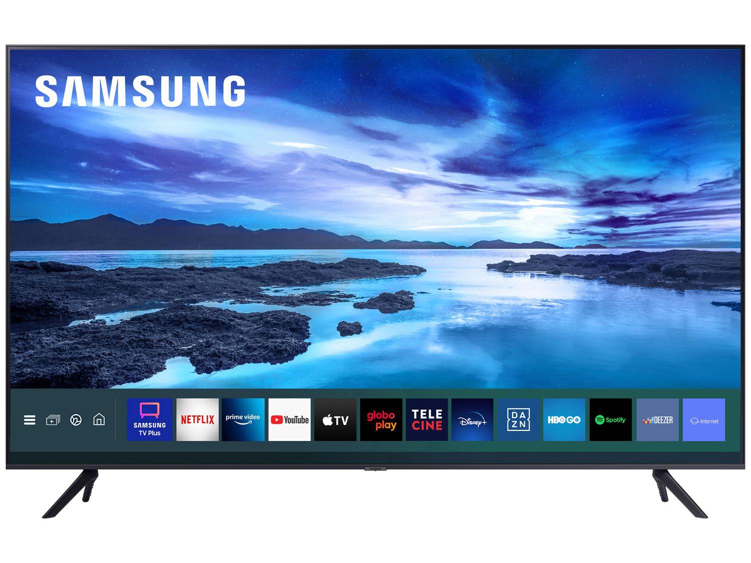 Smart TV 75” Crystal 4K Samsung 75AU7700 WiFi Bluetooth HDR Alexa