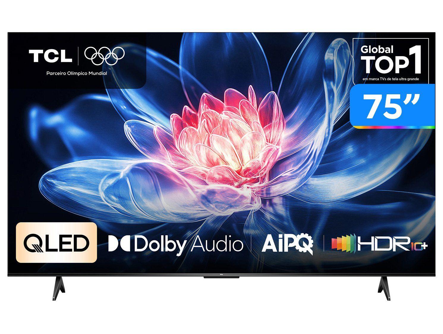 Smart TV 75" TCL 4K UHD QLED 75T6C Google TV 2026| 75"