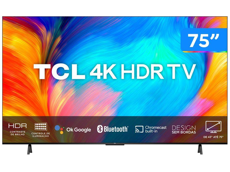 TCL 75V 4K Google TV 75P635 「直接取引限定」 Smart TV 75” UHD 4K LED TCL 75P635 Wi-Fi - 75