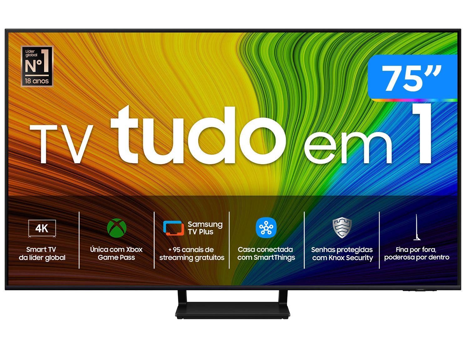 Smart TV 75” UHD QLED 4K Samsung 75Q70DA Wi-Fi