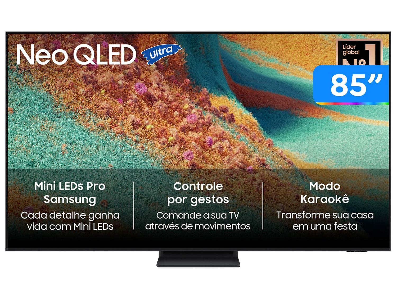 Smart TV 85" Samsung 4K Neo QLED QN85F QN85QN85FAGXZD 120Hz Tizen NQ4 AI Gen2 Bixby Alexa 4 HDMI