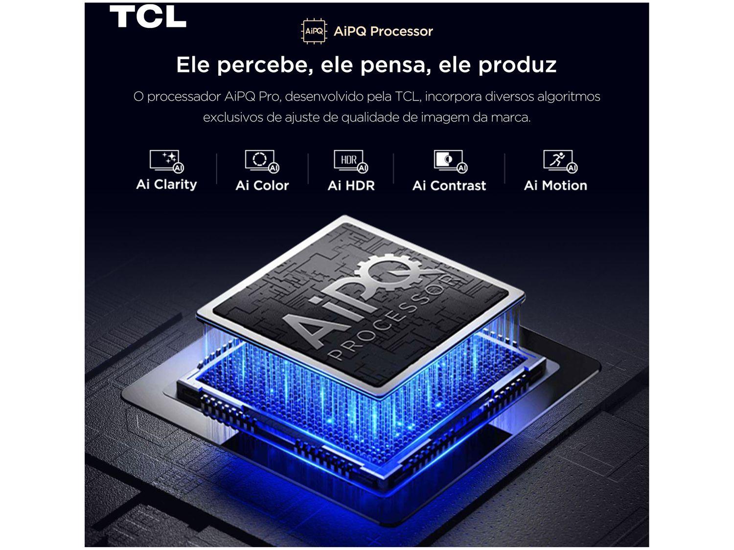 Smart TV 85" TCL 4K UHD QLED 85P7K Google TV AiPQ Google Assistente 3 HDMI 1 USB