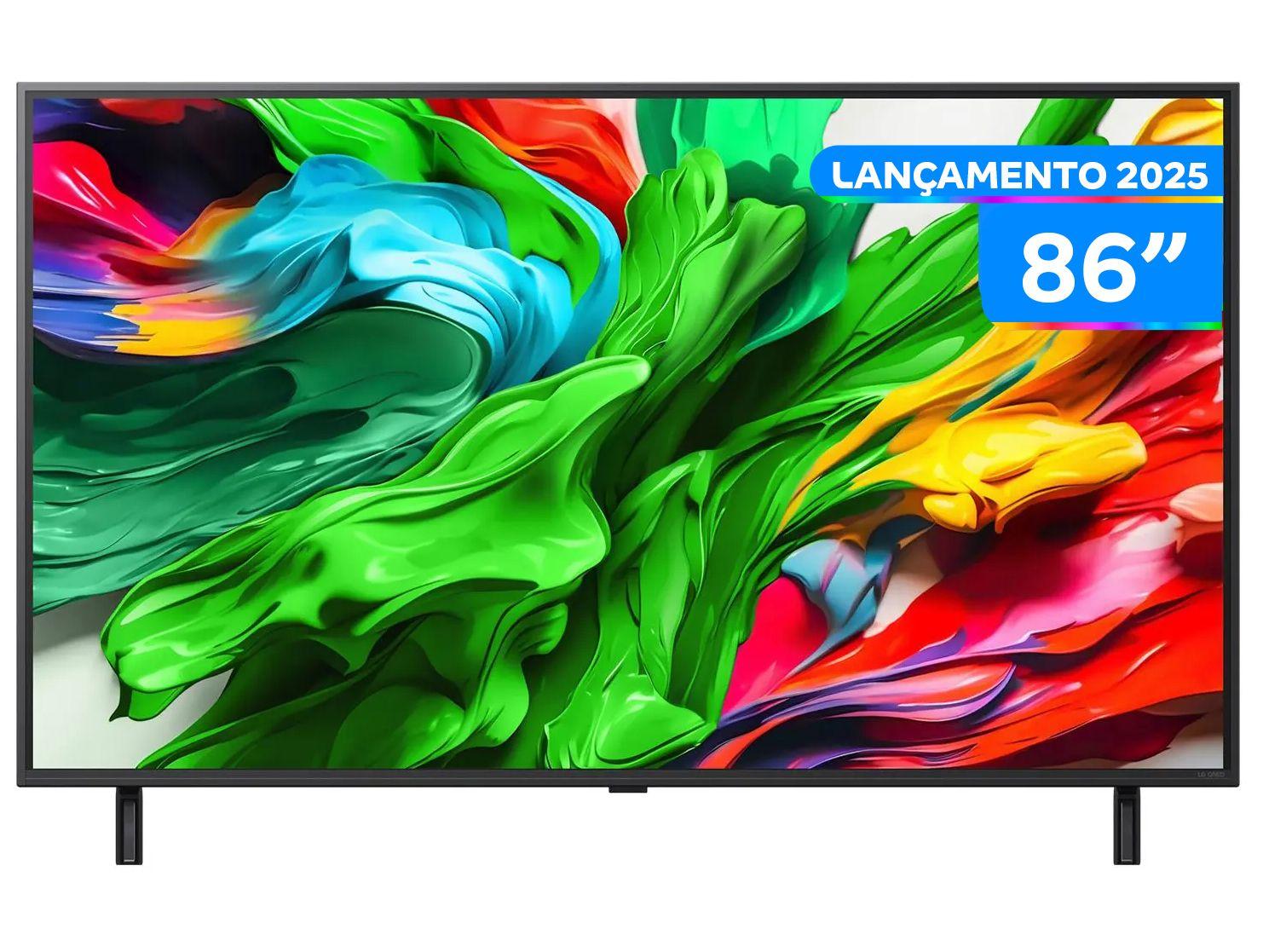 Smart TV 86" LG 4K QNED MiniLED 86QNED85ASG webOS 25 a8 AI Processor 4K Gen2 Alexa 4 HDMI 2 USB