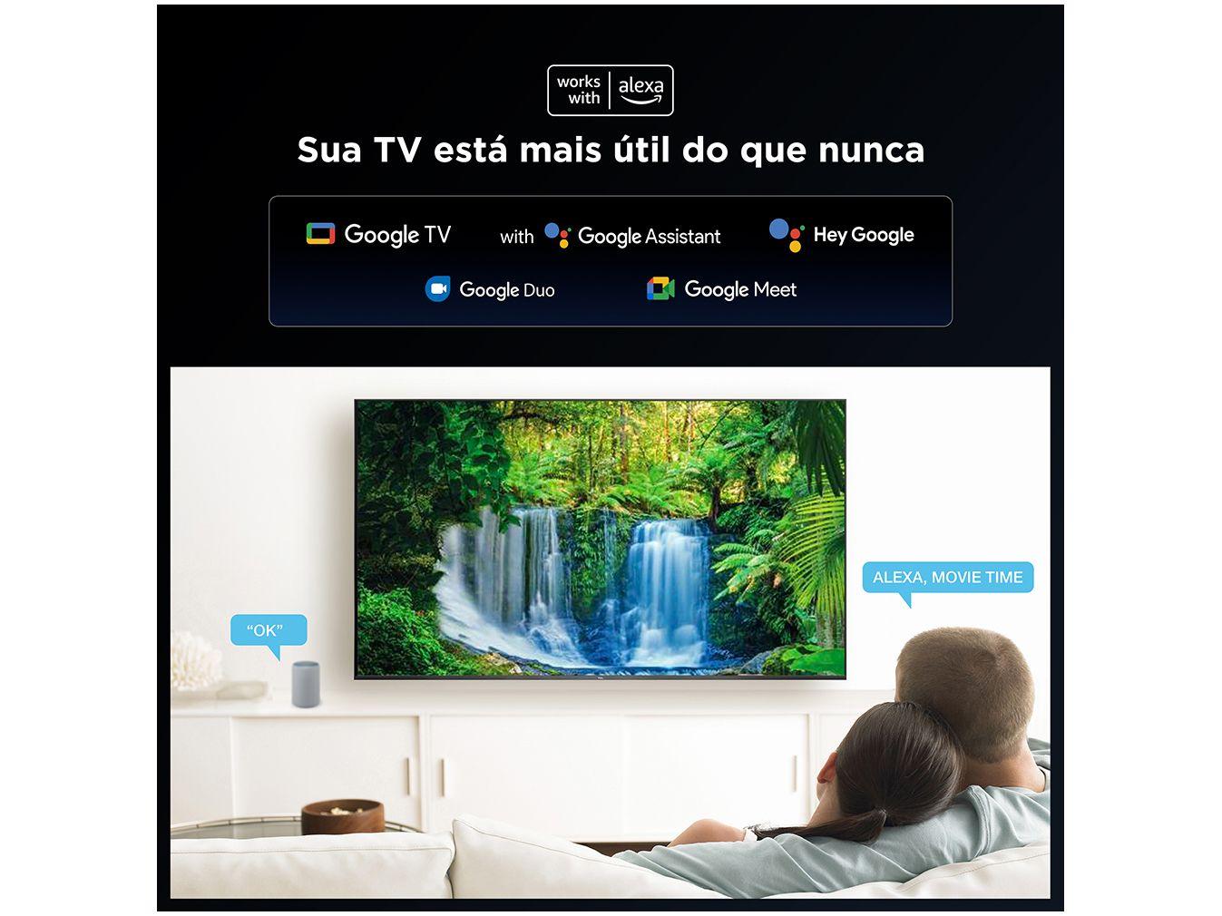 Smart TV 98" TCL UHD 4K QLED Advanced C655 98C655 120Hz Google TV Google Assistente 4 HDMI 2 USB