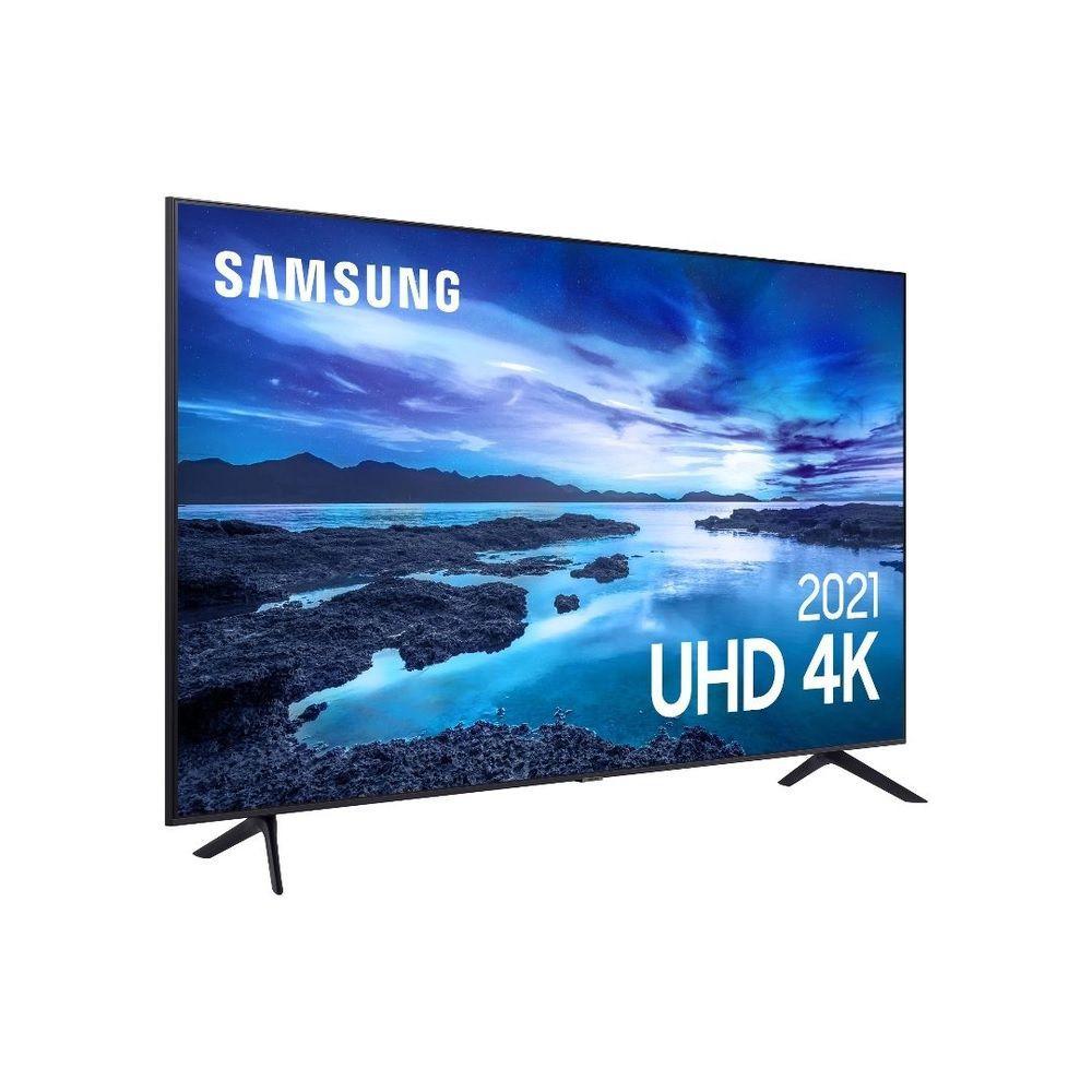 Smart Tv Crystal 4k 55 Samsung Un55au7700gxzd Wi Fi Bluetooth Hdr 3 Hdmi 1 Usb Tizen Comando De Voz Tvs Magazine Luiza