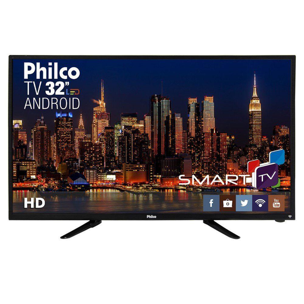 Smart TV LED 32 Philco HD Conversor Digital 2 HDMI 2 USB WiFi Android