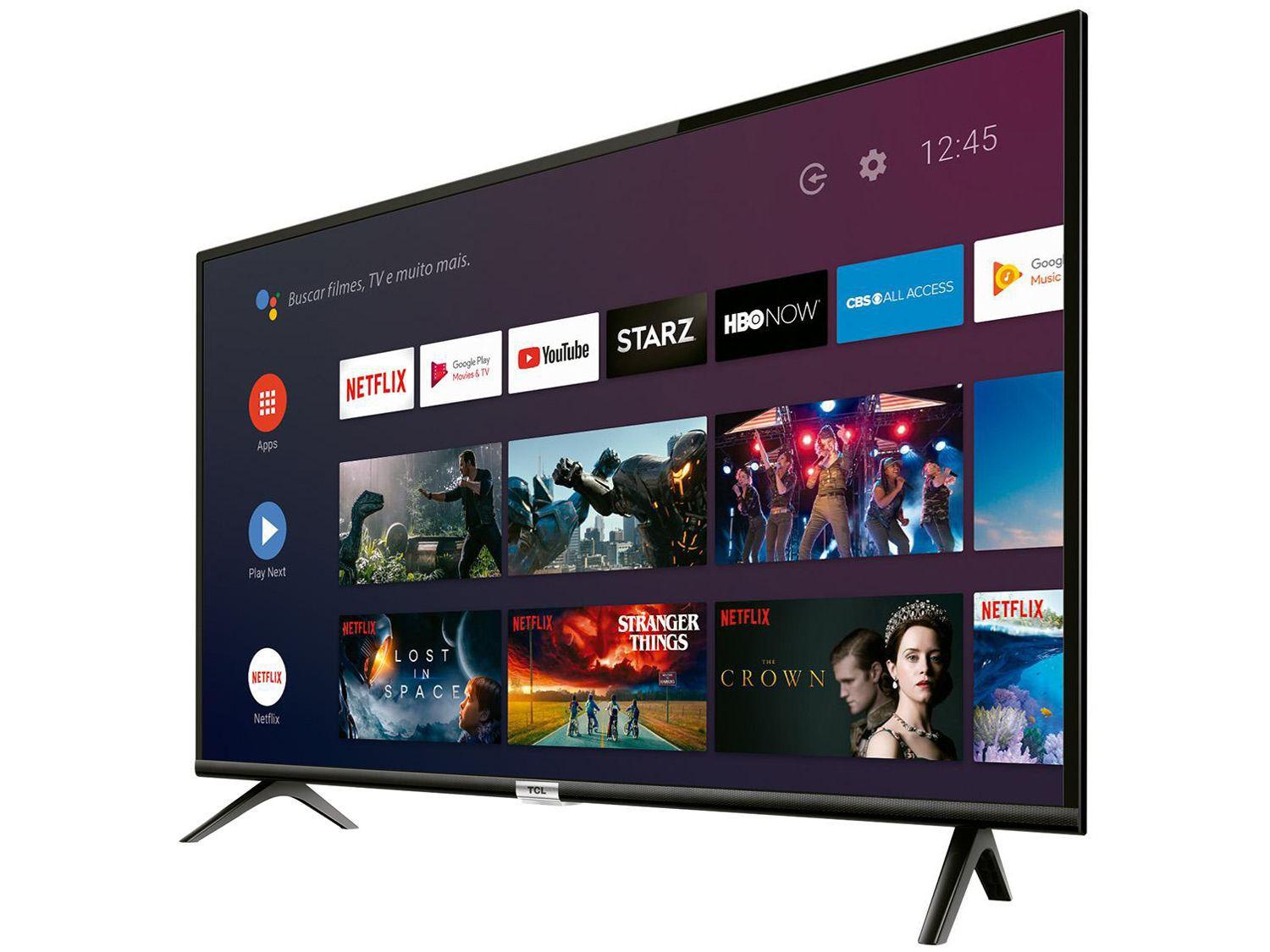 smart tv led 32 tcl 32s6500 android wi fi hdr inteligência