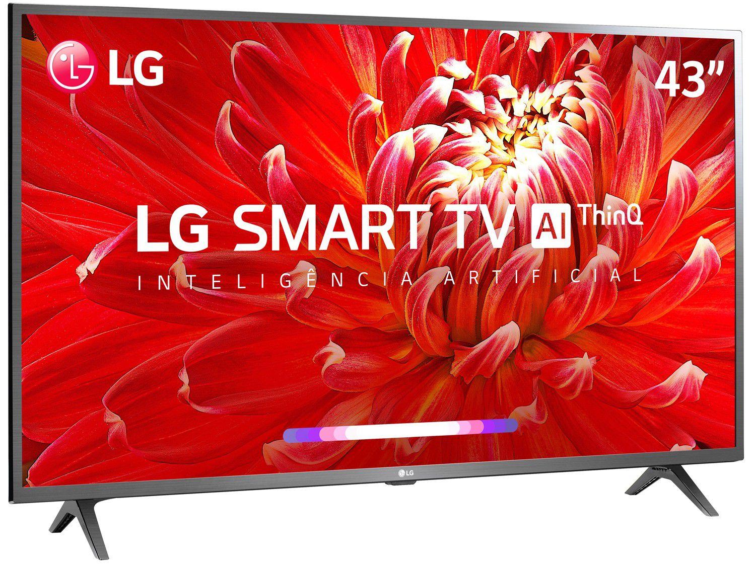 smart tv led 43 lg 43lm6300psb full hd wi fi inteligência artificial