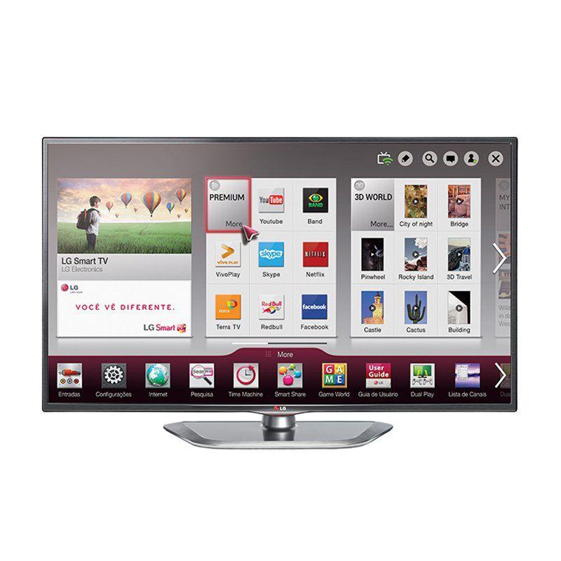 Smart TV LED 47 Polegadas LG Slim 3D 4 Óculos 47LA6204 - Smart TV
