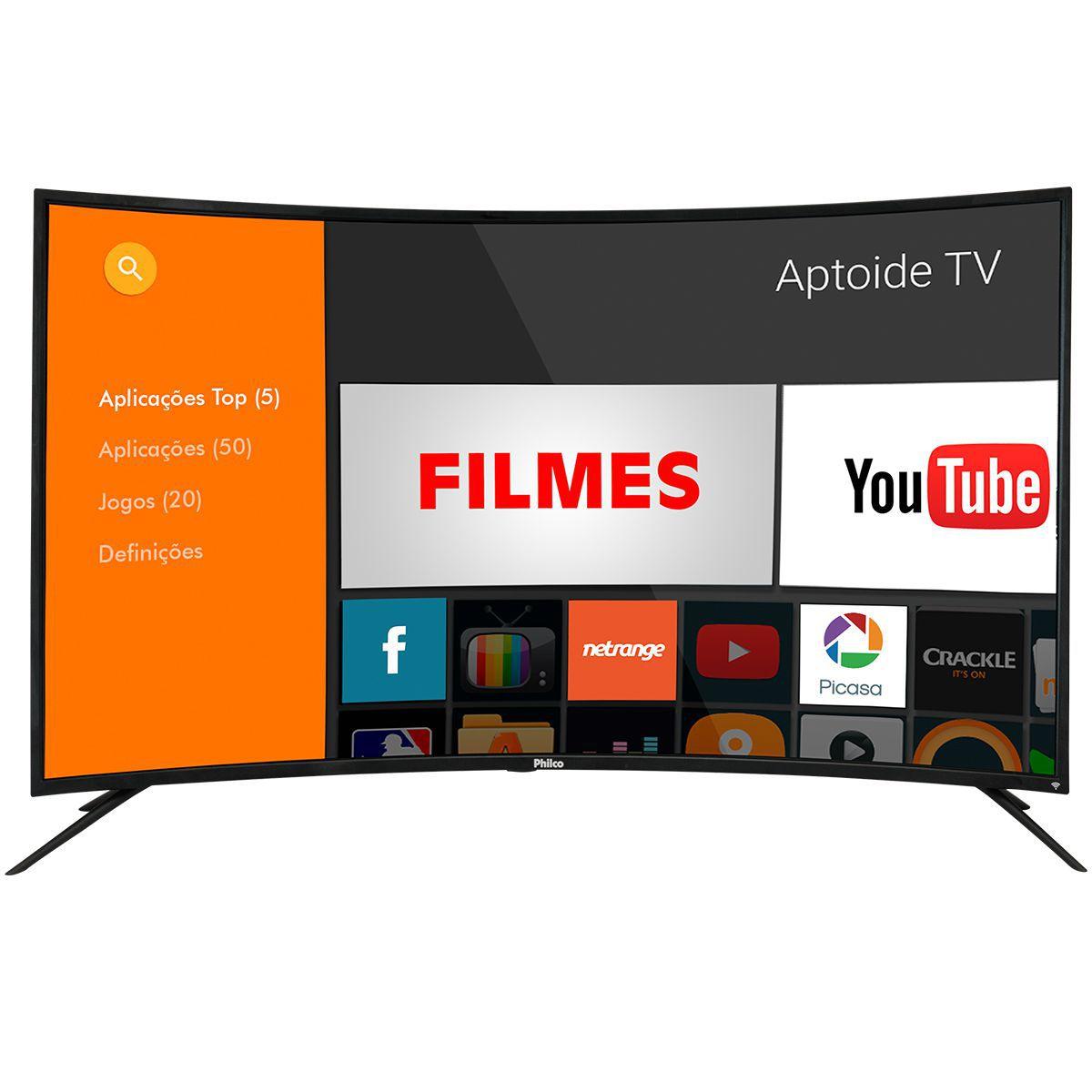 Smart TV Philco Curve 4K Android Led 55” PH55A16DSGWA Smart TV