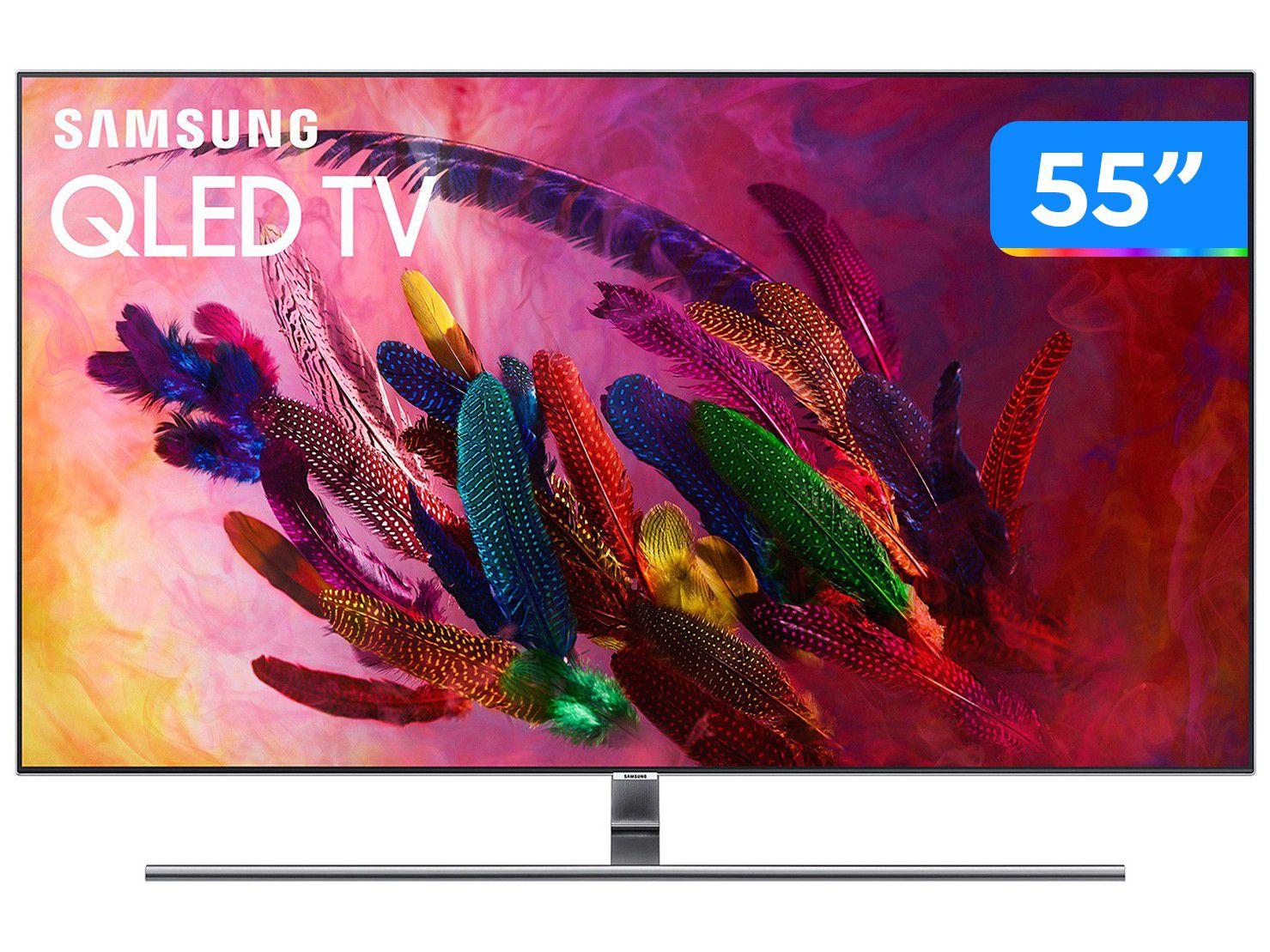 Smart TV QLED 55” Samsung 4K/Ultra HD Q7FN Tizen Modo Ambiente Linha