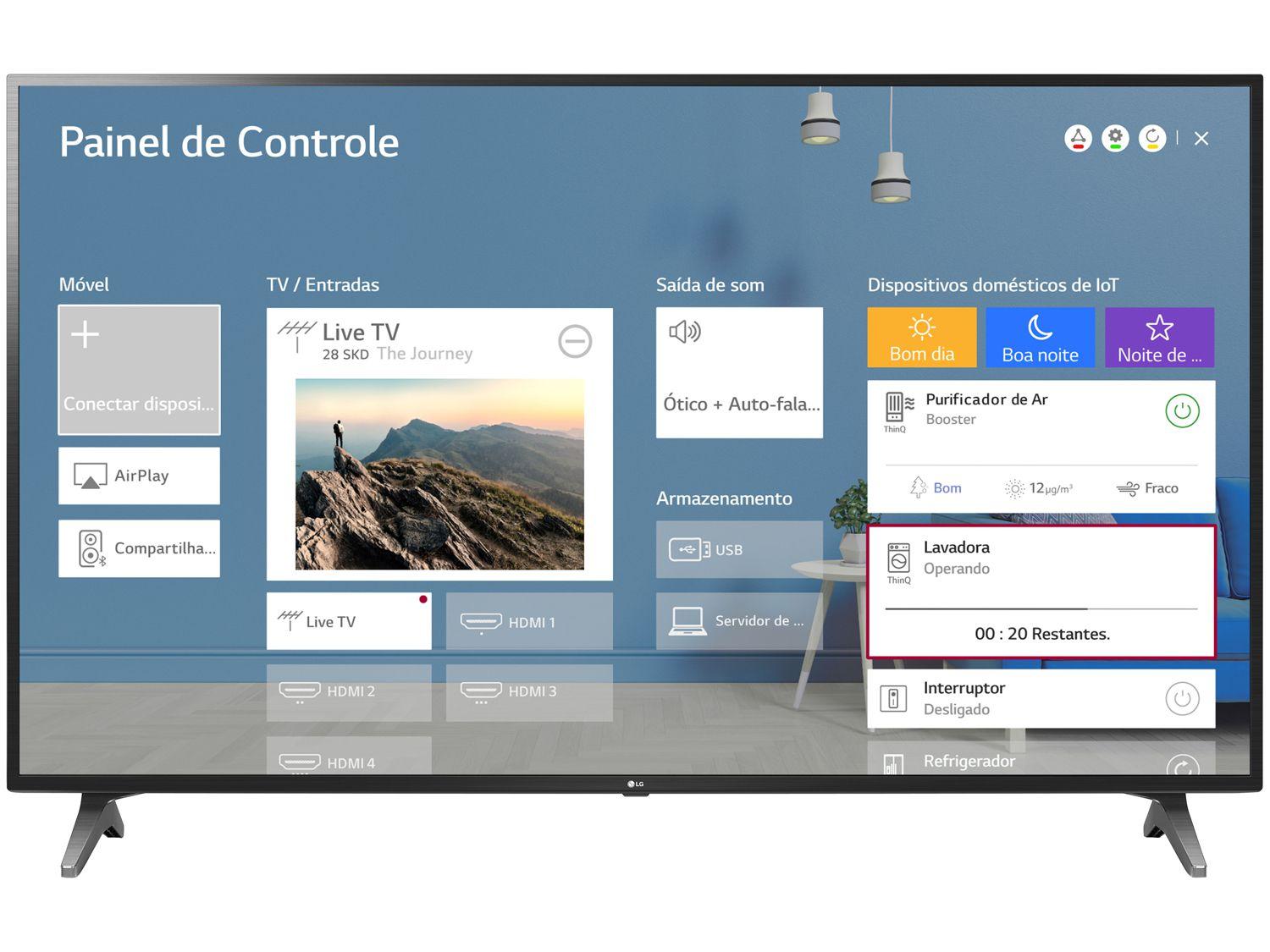 Smart TV UHD 4K LED 70” LG 70UN7310PSC Wi-Fi - Bluetooth HDR ...