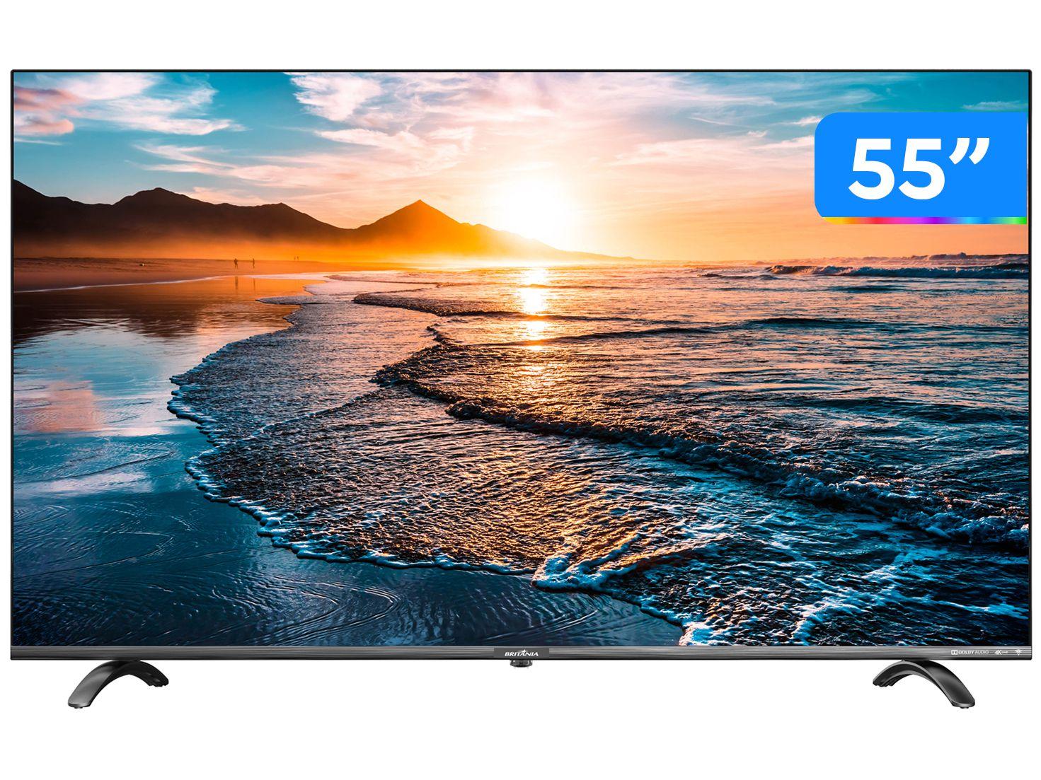 Smart TV UHD D-LED 55” Britania BTV55Q20N5SBL