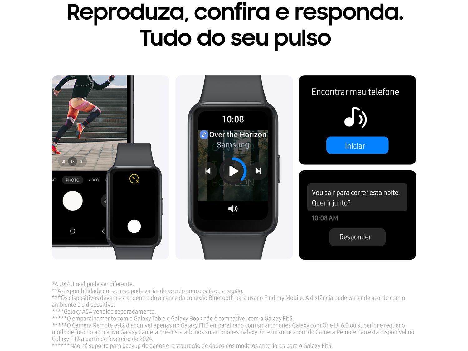 Smartband Samsung Galaxy Fit3 Grafite