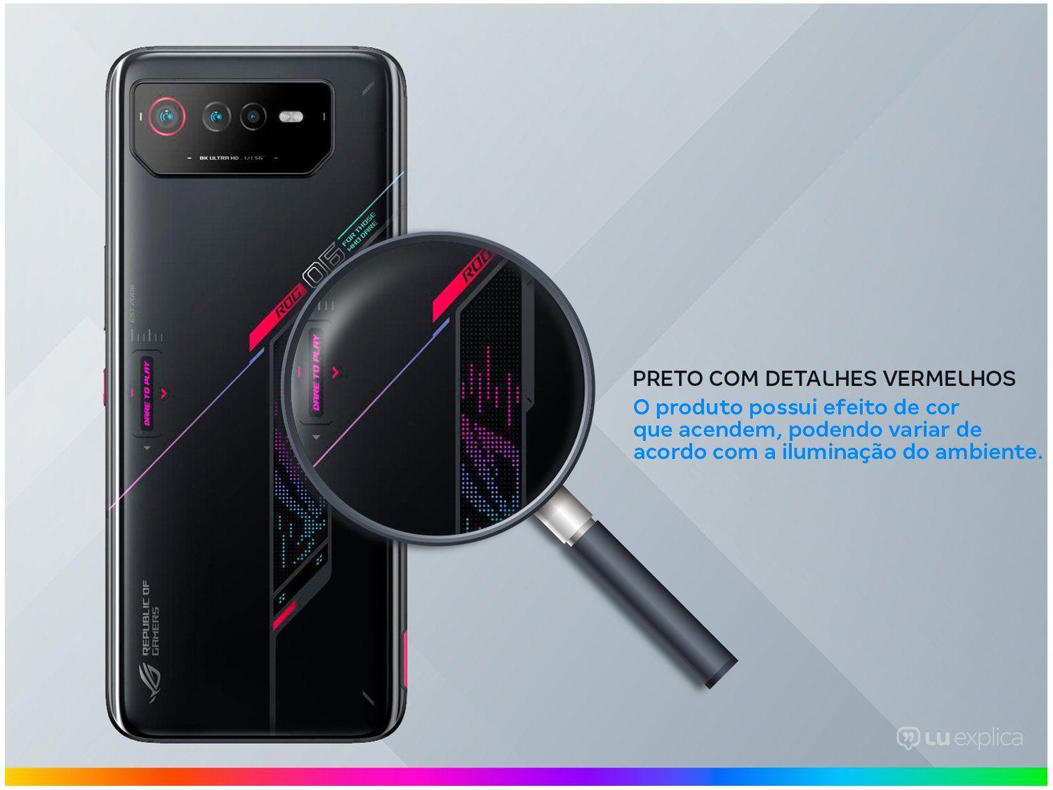 Smartphone Asus Rog Phone 6 256GB Black 5G Snapdragon SM8475 8GB