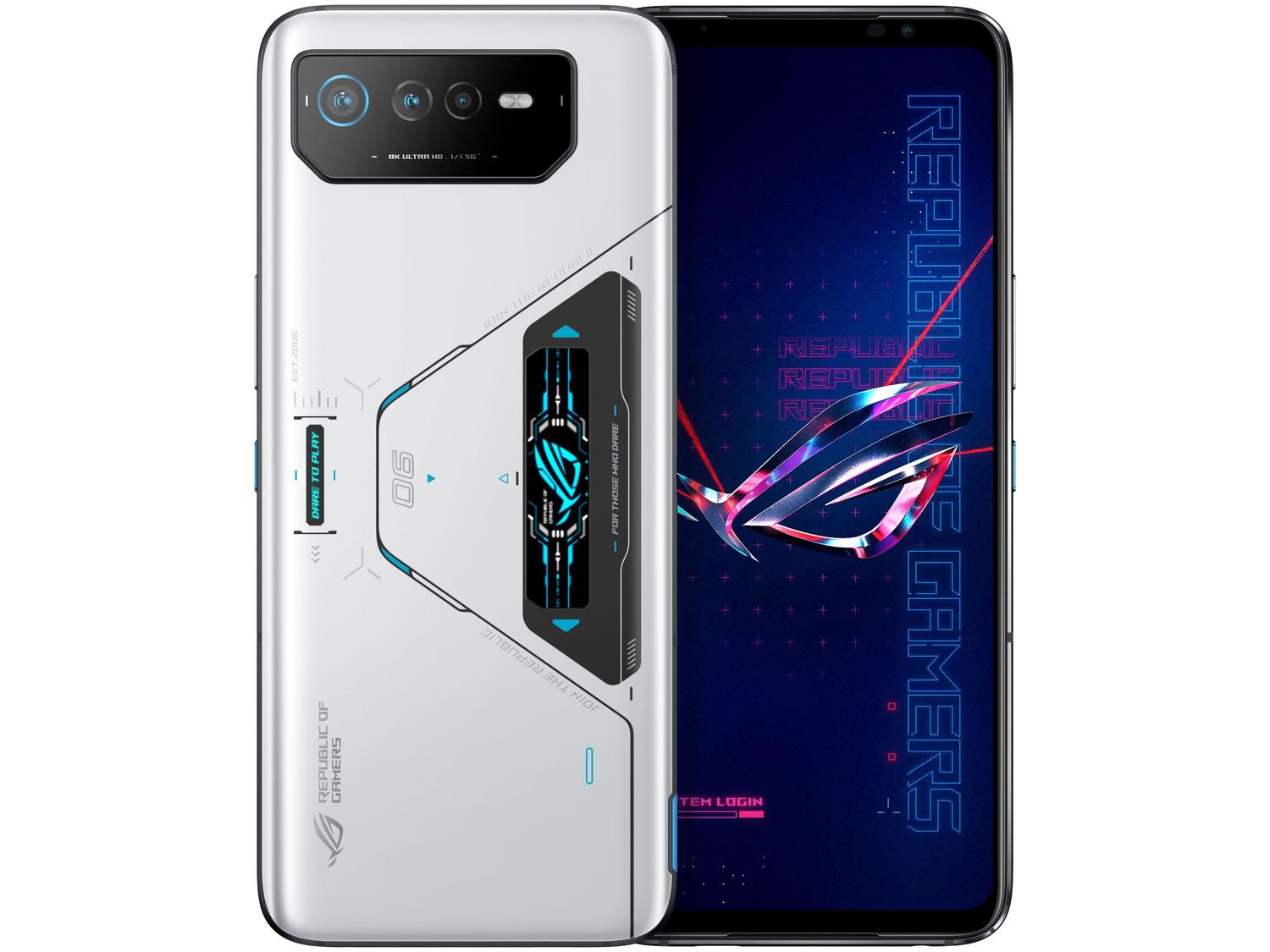 Smartphone Asus Rog Phone 6 Pro 512GB 5G Branco Snapdragon 8+ Gen 1 18GB RAM 6,78" Câm. Tripla + Selfie 12MP Dual Chip