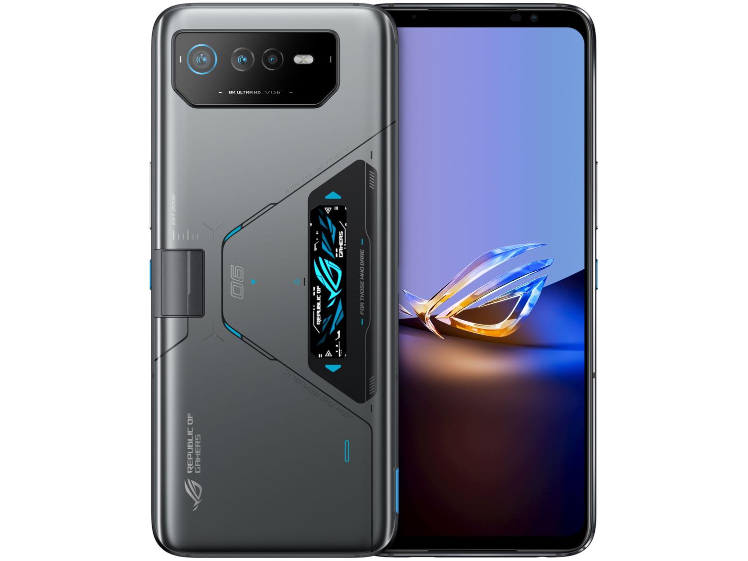 Smartphone Asus Rog Phone 6D Ultimate 512GB Cinza 5G Mediatek 16GB RAM 6,78" Câm. Tripla + Selfie 12MP Dual Chip