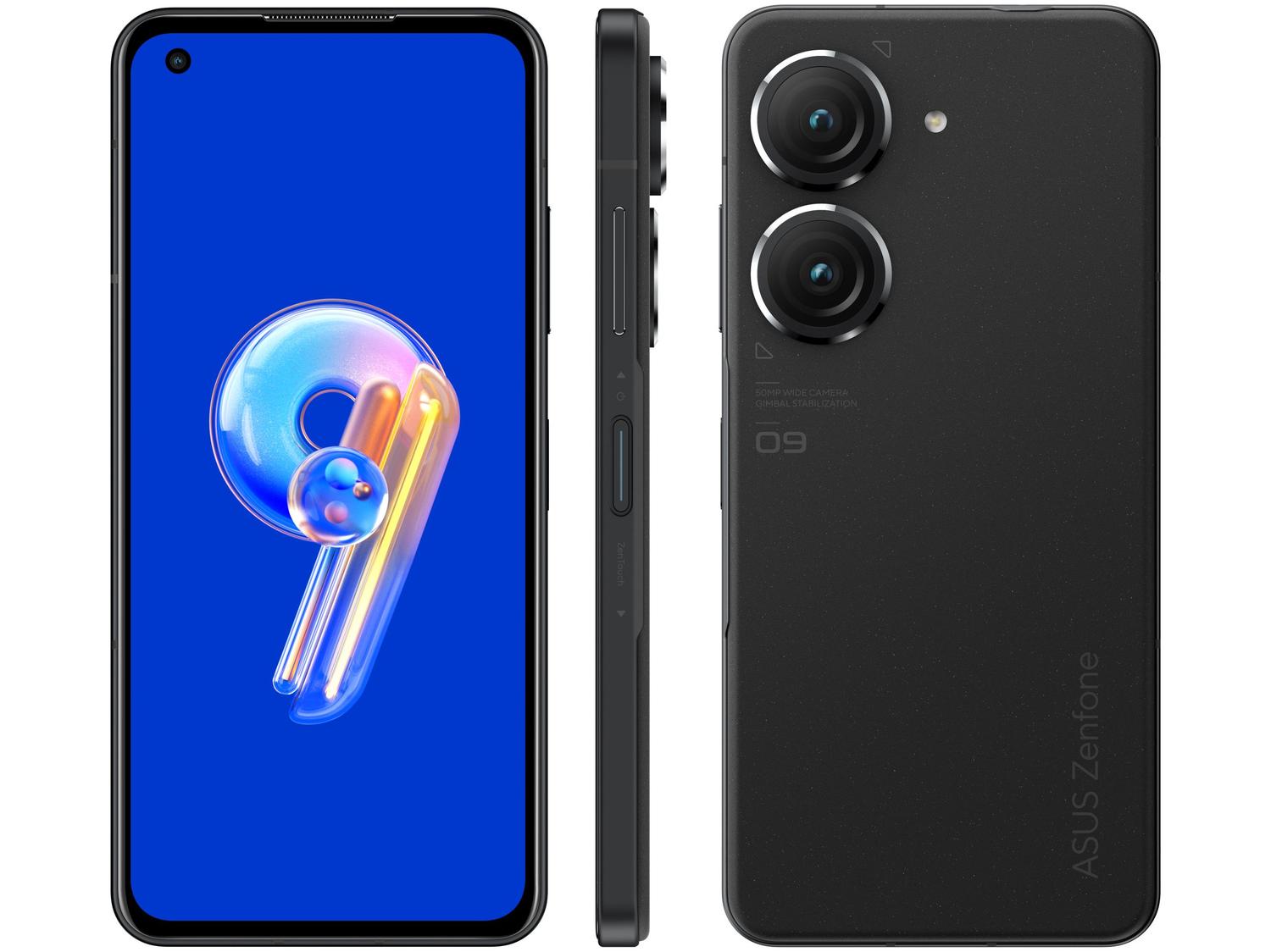 宅配便配送 Zenfone Asus Smartphone 9 Snapdragon Qualcomm Preto 5G 128GB スマートフォン本体