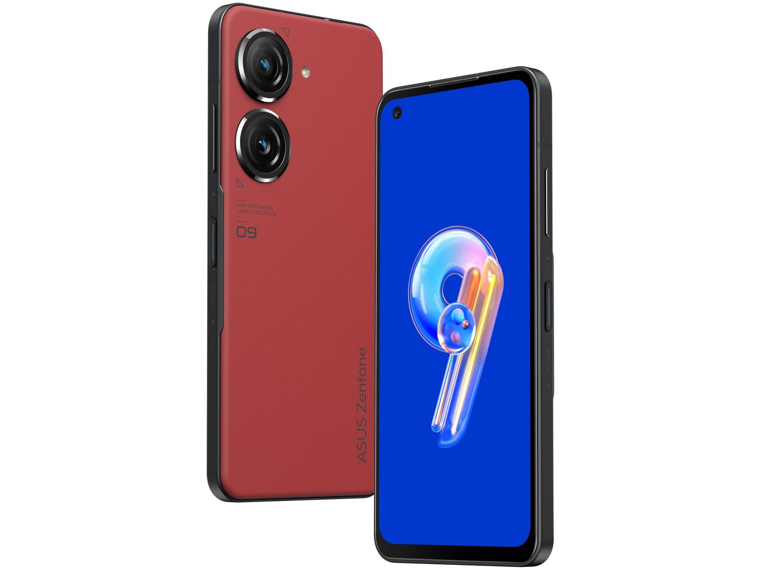 Smartphone Asus Zenfone 9 128GB Vermelho 5G Snapdragon 8+ 8GB RAM 5,92" Câm. Dupla + Selfie 12MP
