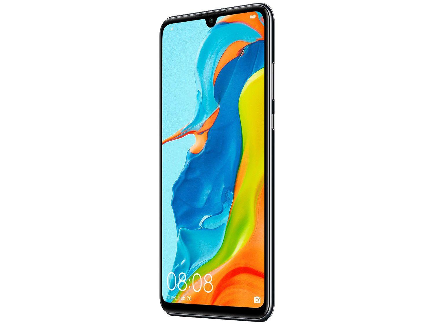 Smartphone Huawei P30 Lite 128GB Preto 4G 4GB RAM Tela 6,15” Câm ...