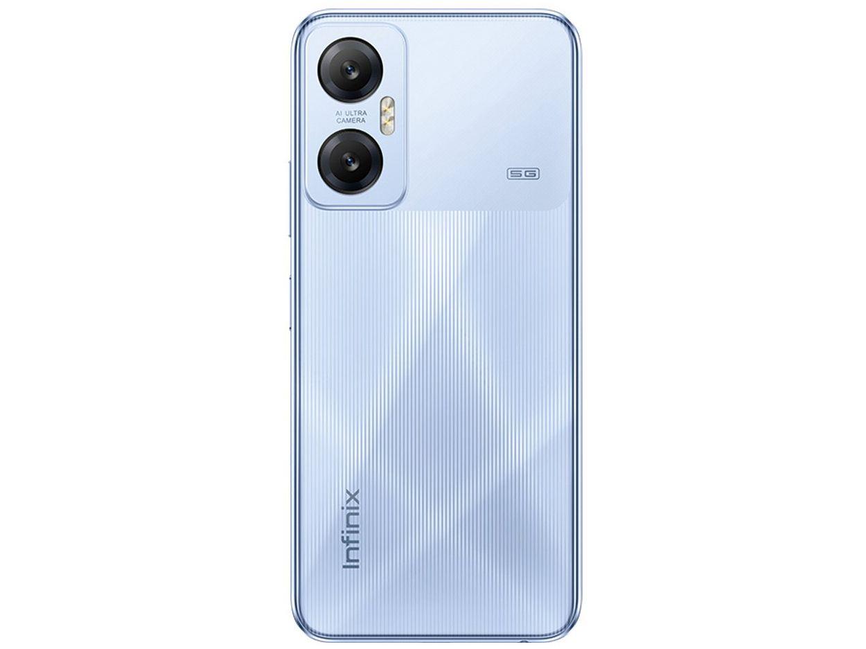 Smartphone Infinix Hot 20 128GB Azul 5G MediaTek Dimensity 810 4GB RAM 6,6" Câm. Dupla + Selfie 8MP Dual Chip