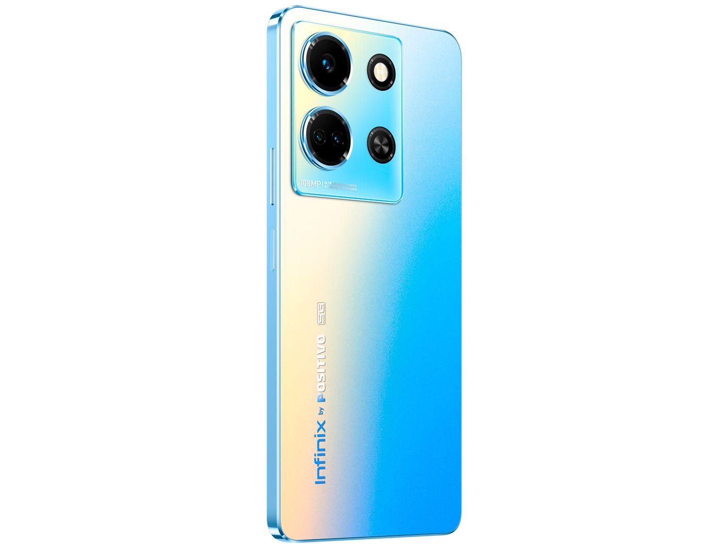 Smartphone Infinix Note 30 256GB Azul 5G Mediatek Dimensity 6080 8GB RAM 6,78" Câm. Tripla + Selfie 16MP Dual Chip Sound by JBL