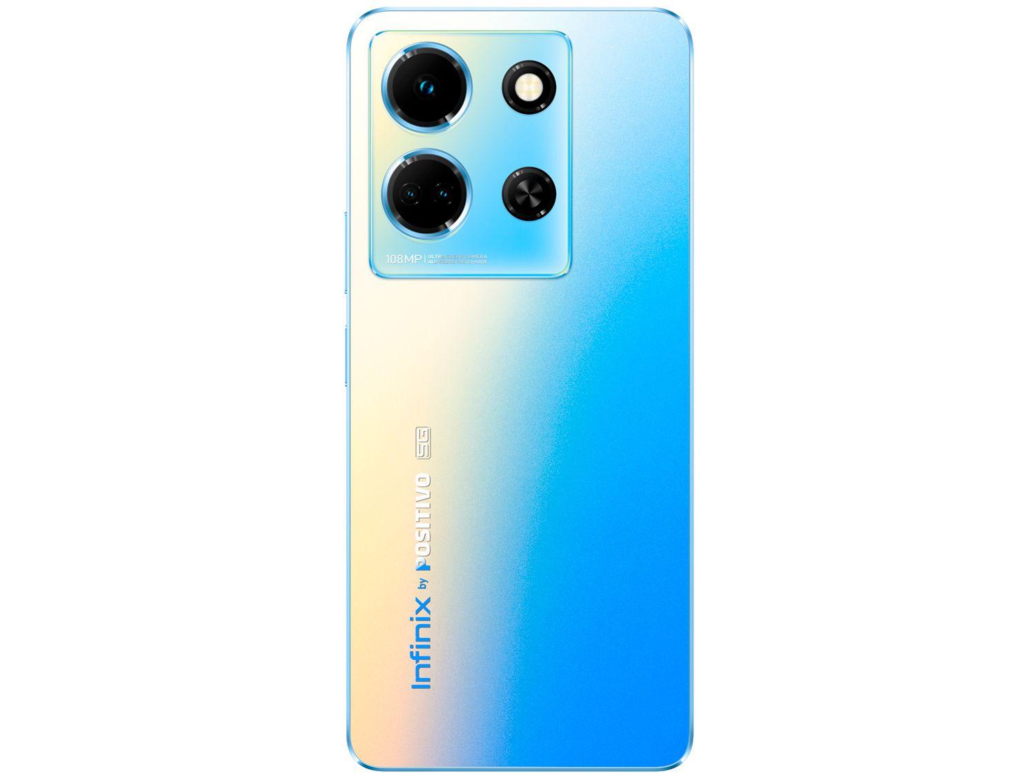 Smartphone Infinix Note 30 256GB Azul 5G Mediatek Dimensity 6080 8GB RAM 6,78" Câm. Tripla + Selfie 16MP Dual Chip Sound by JBL