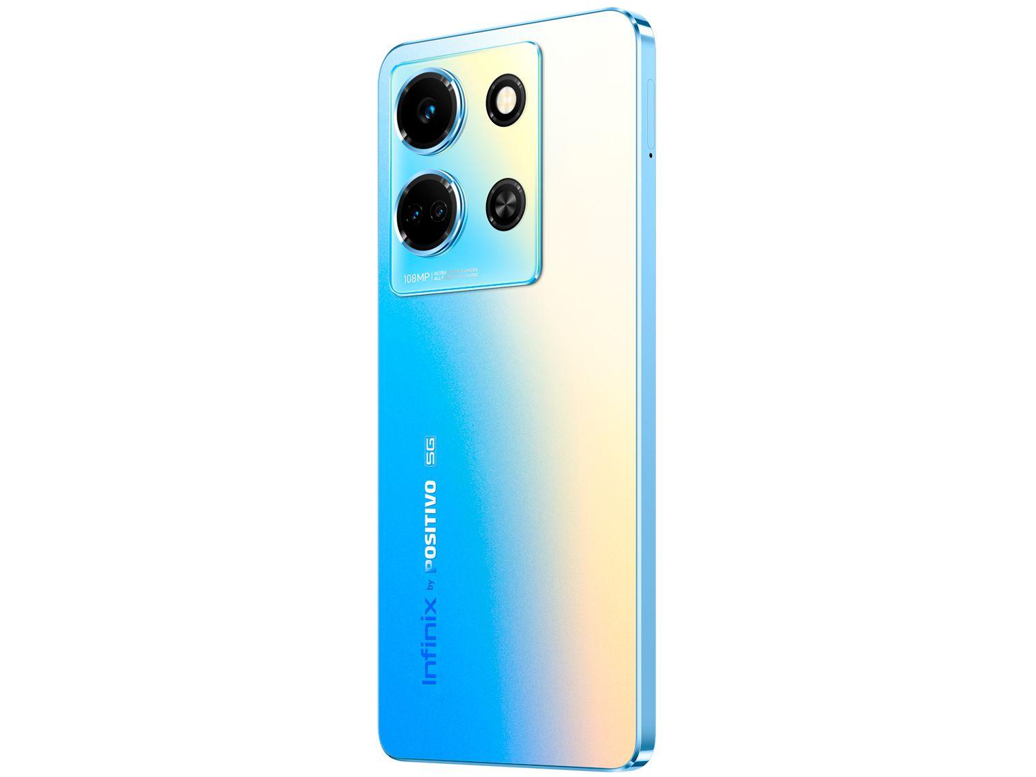Smartphone Infinix Note 30 256GB Azul 5G Mediatek Dimensity 6080 8GB RAM 6,78" Câm. Tripla + Selfie 16MP Dual Chip Sound by JBL