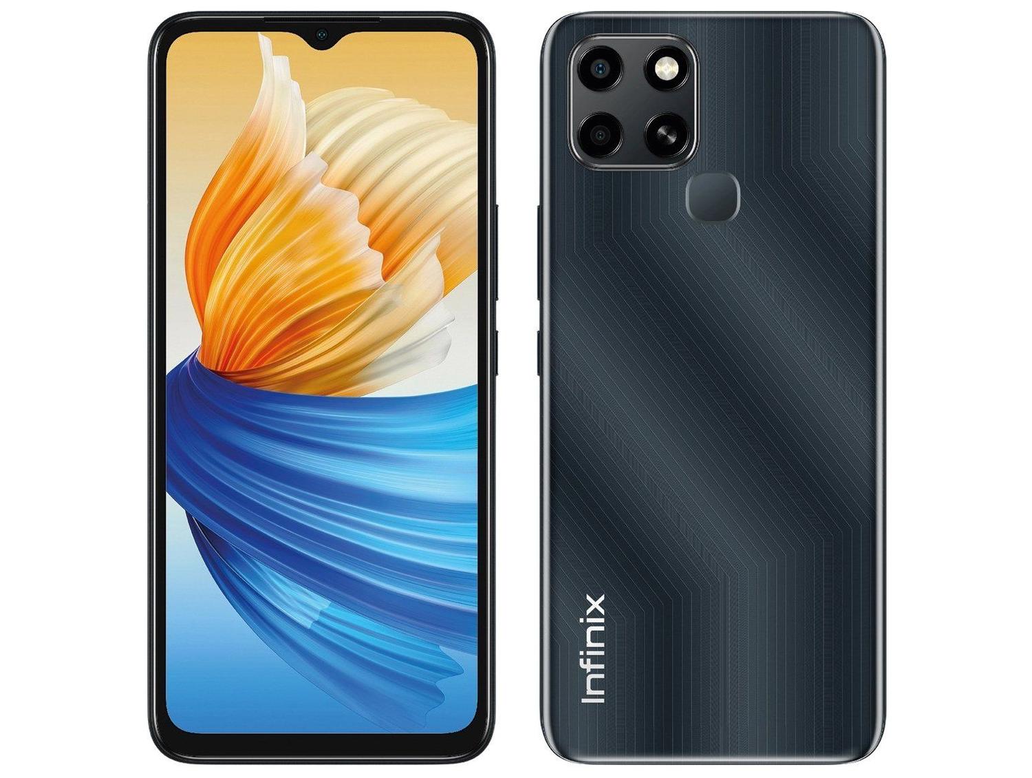 Smartphone Infinix Smart 6 64GB Preto 4G 2GB RAM 6,52” Câm. Dupla
