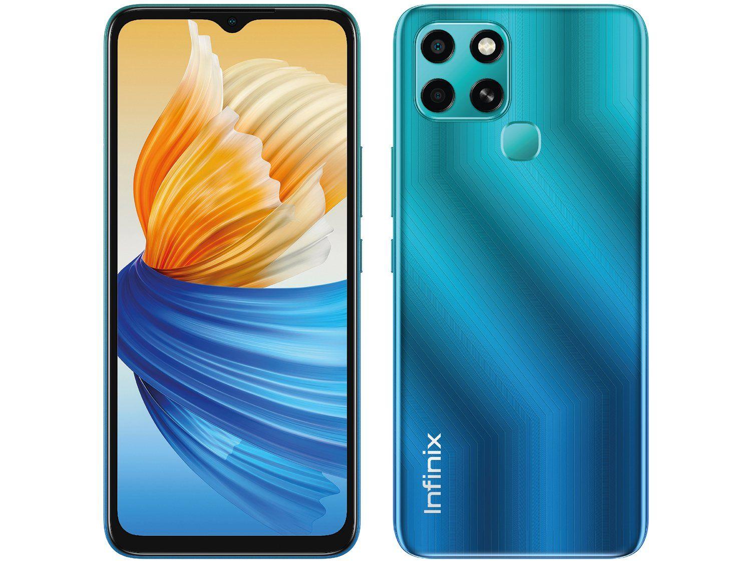 Smartphone Infinix Smart 6 64GB Verde 4G 2GB RAM 6,52” Câm. Dupla + Selfie 5MP Dual Chip