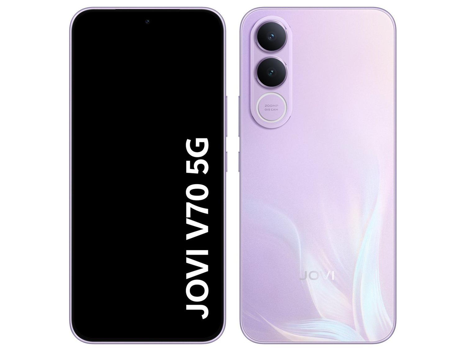 Smartphone Jovi V70 256GB 5G 8GB RAM Lilás Boreal 6,83" Cam. Dupla + Selfie 32MP