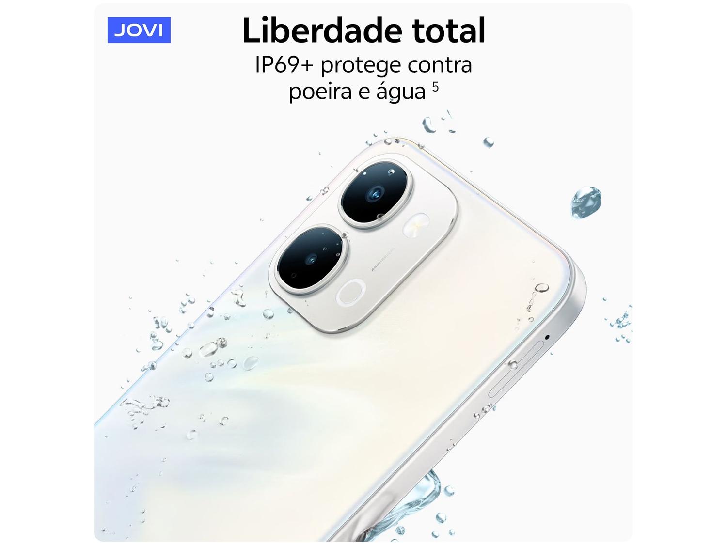 Smartphone Jovi Y31 256GB 16GB RAM Branco Lírio 6,75