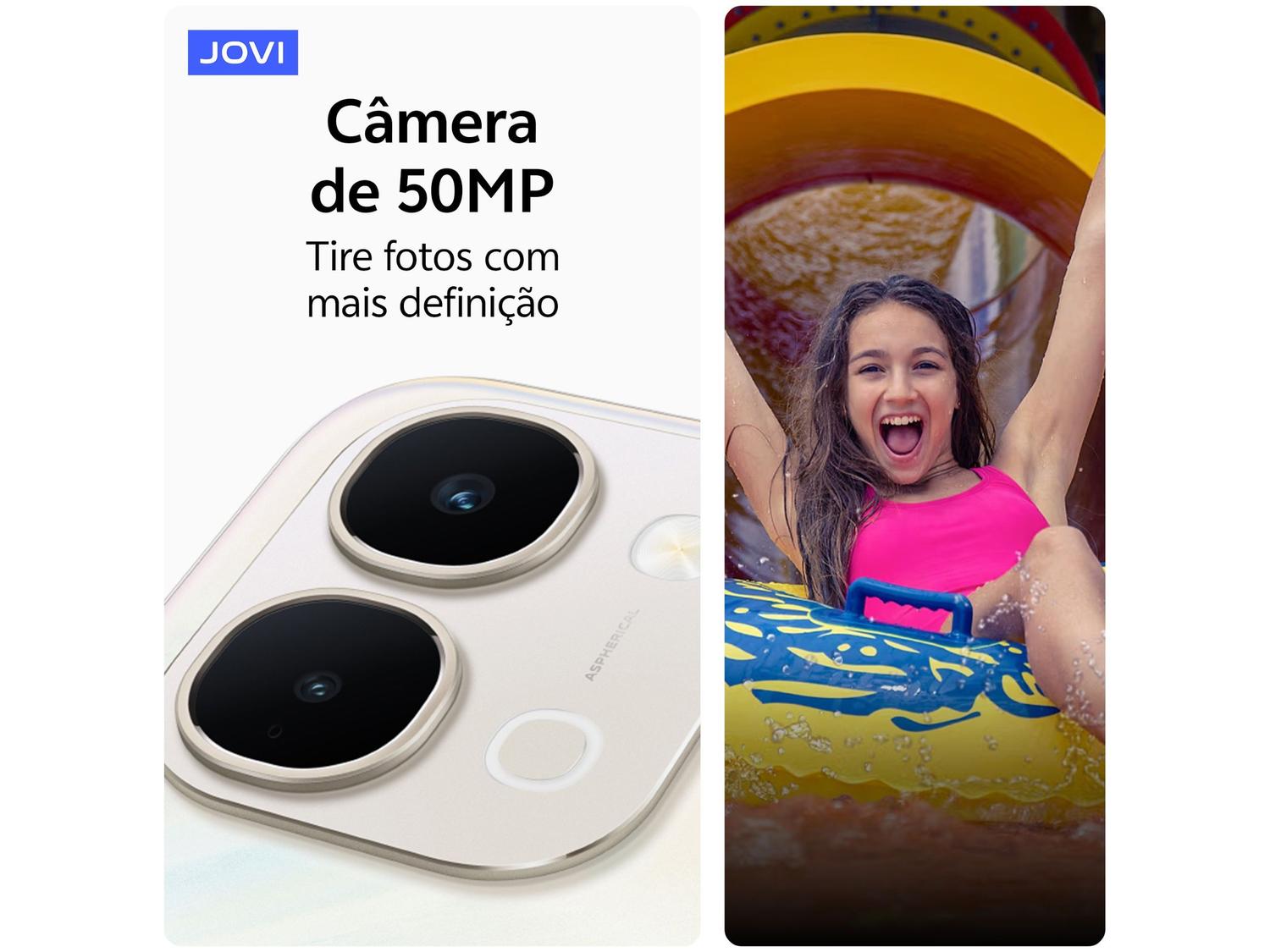 Smartphone Jovi Y31 256GB 16GB RAM Branco Lírio 6,75