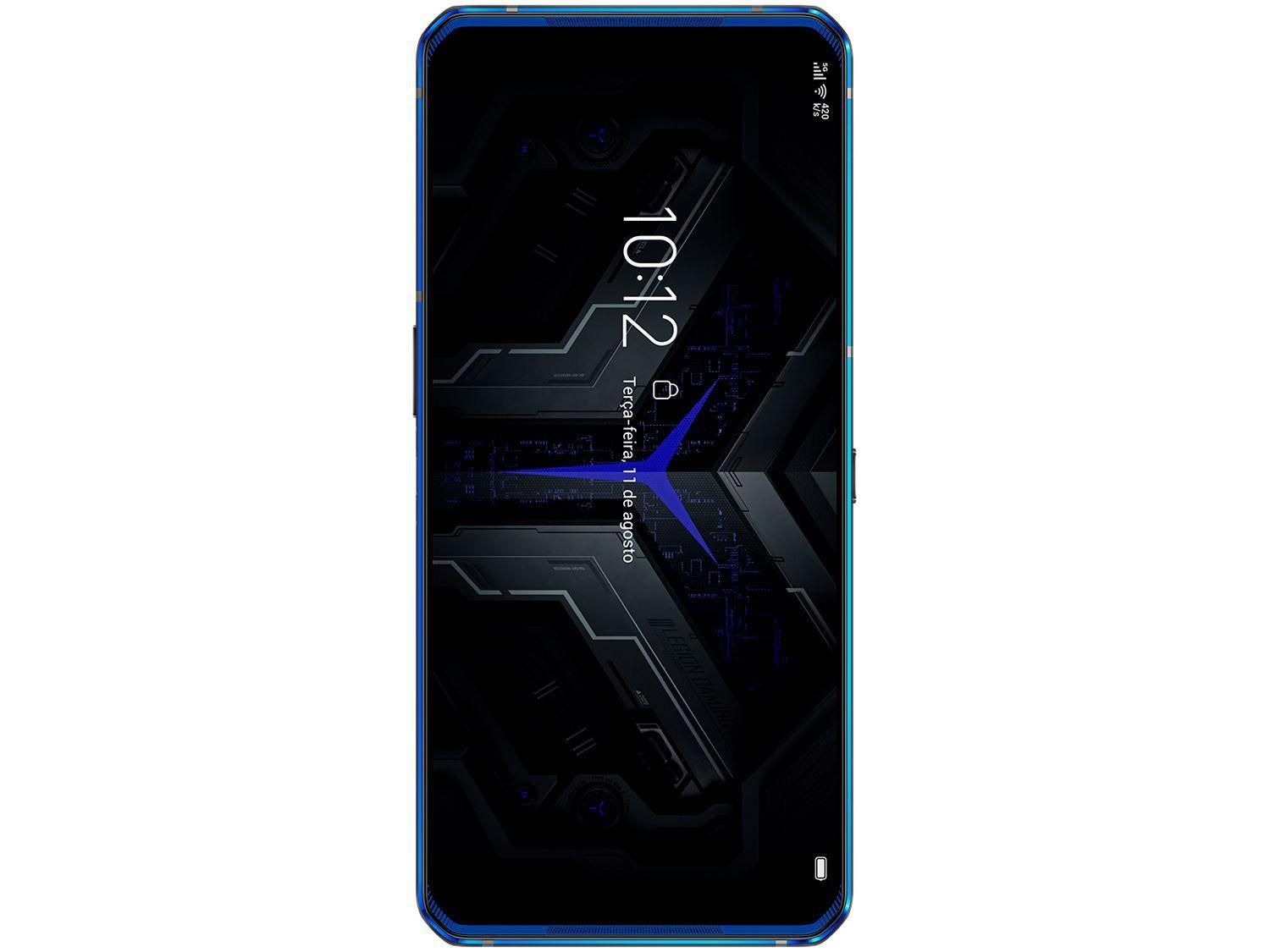 Smartphone Lenovo Legion Phone Duel 256GB - Blazing Blue 5G 12GB RAM 6,65” Câm. Dupla
