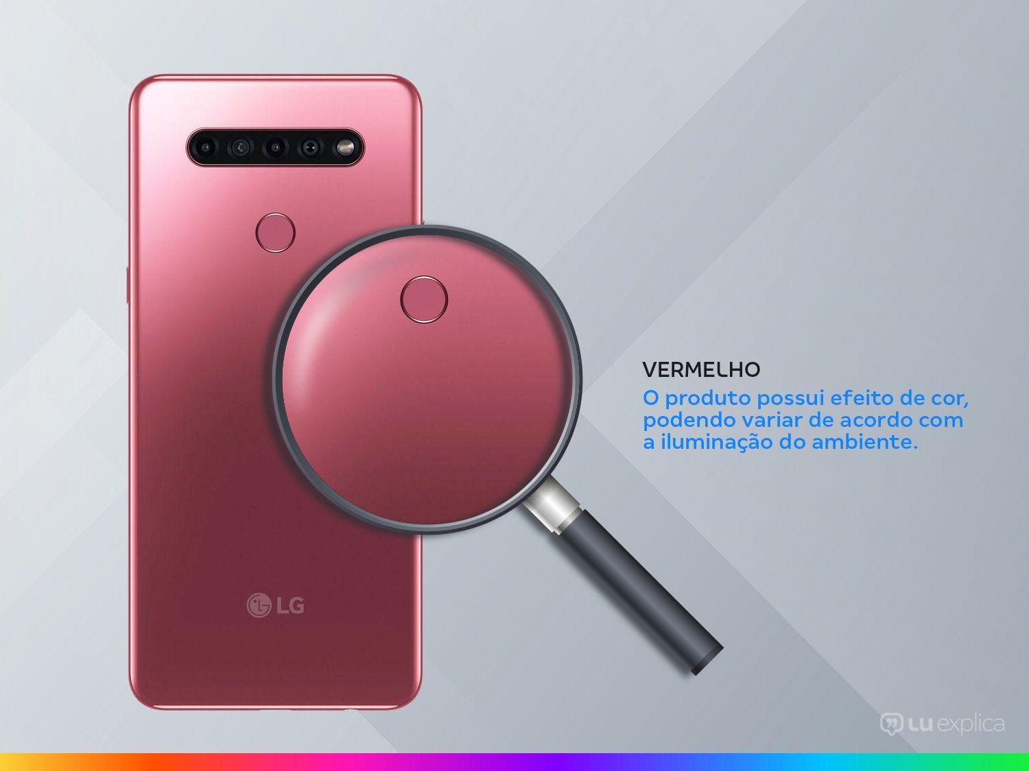 Smartphone LG K51S 64GB Vermelho 4G Octa-Core 3GB RAM 6,55” Câm. Quádrupla + Selfie 13MP