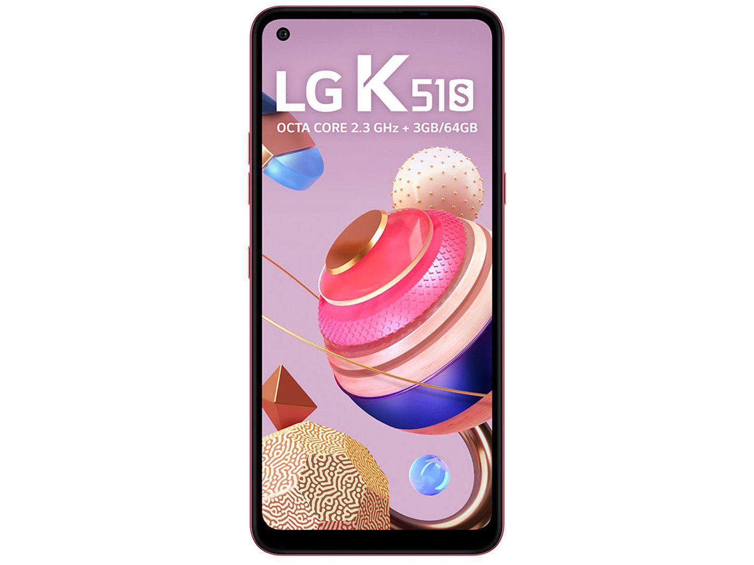 Smartphone LG K51S 64GB Vermelho 4G Octa-Core 3GB RAM 6,55” Câm. Quádrupla + Selfie 13MP