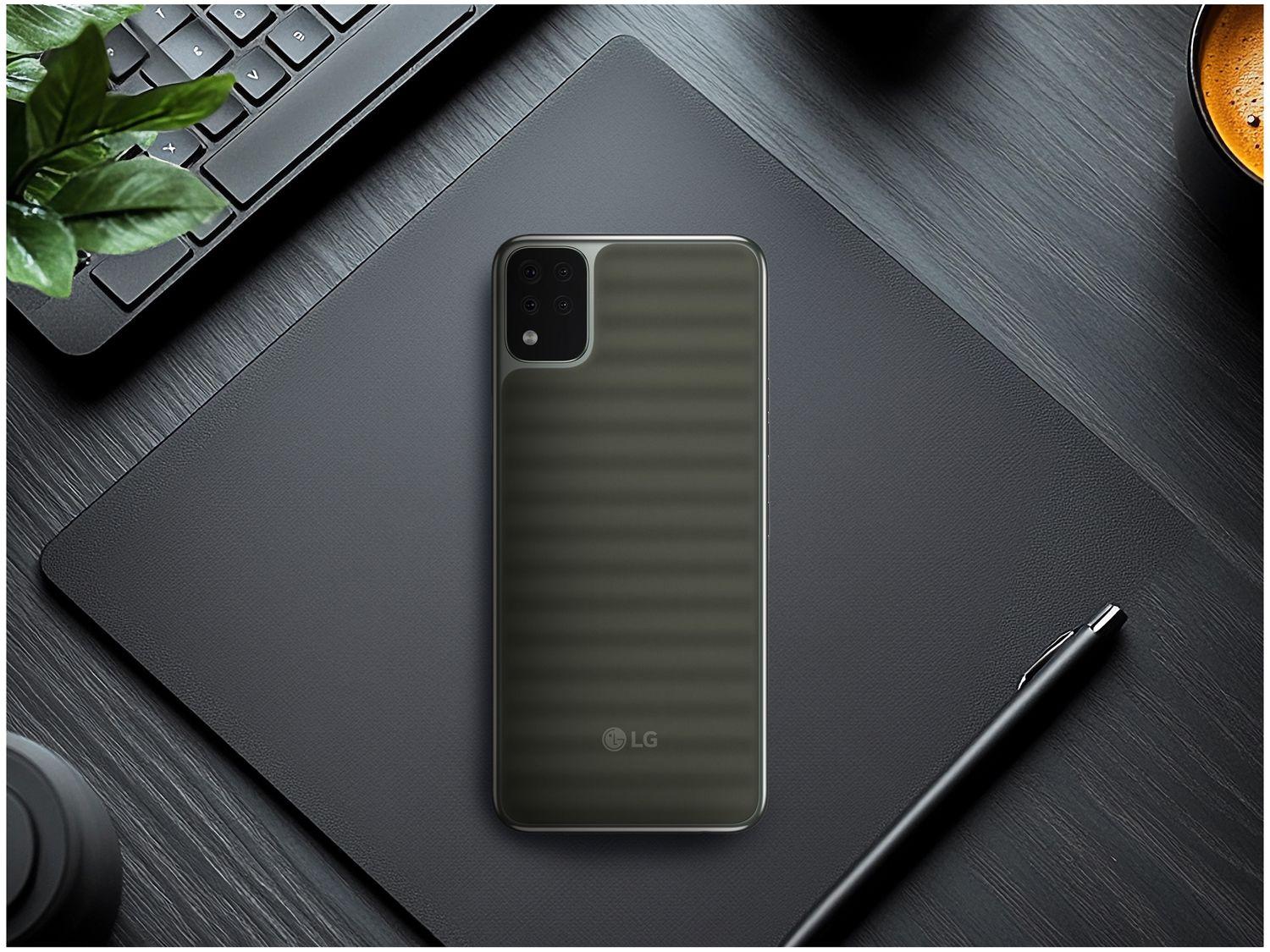 Smartphone LG K52 64GB Verde 4G Octa-Core 3GB RAM Tela 6,6” Câm. Quádrupla + Selfie 8MP Dual Chip