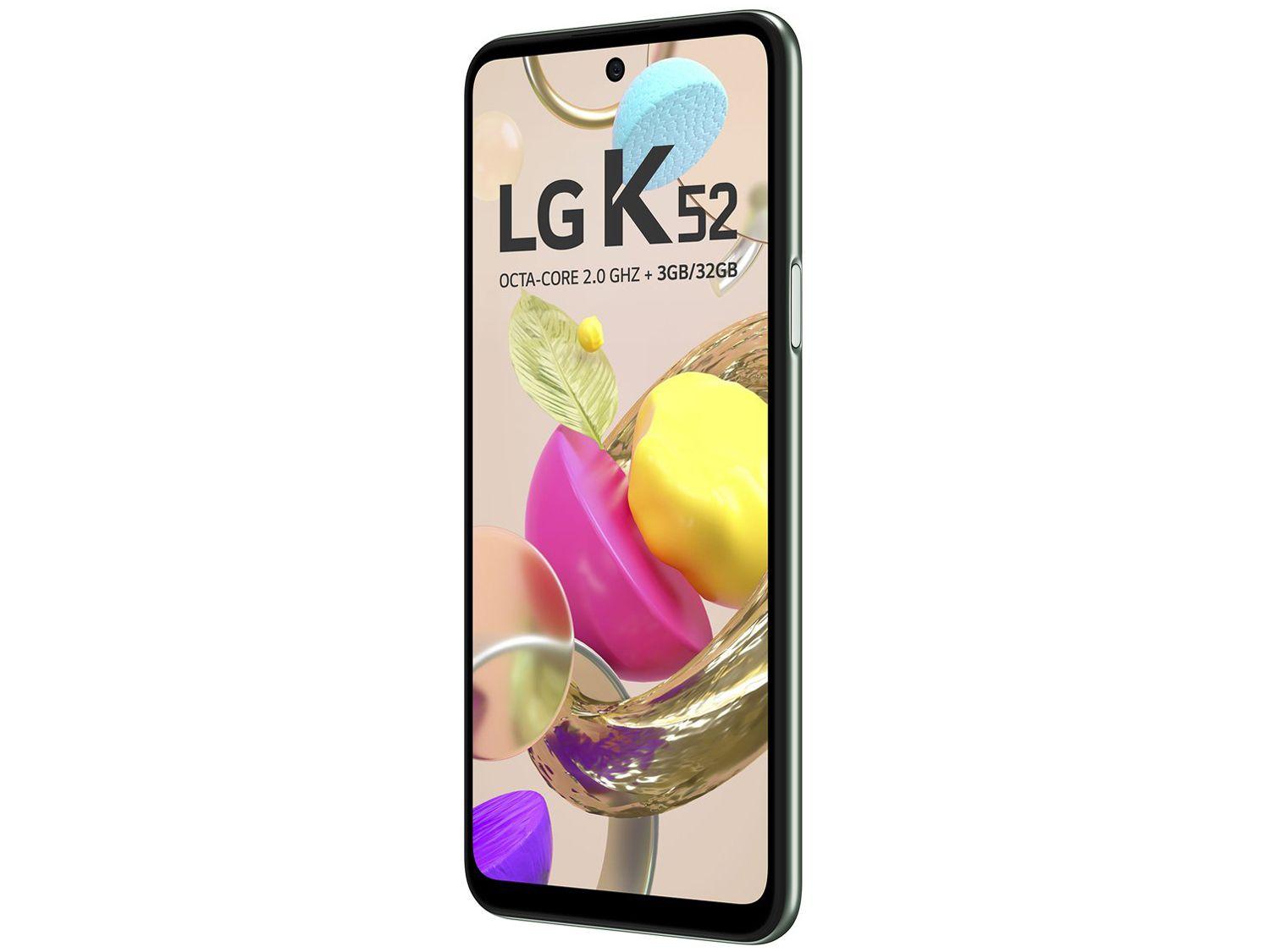 Smartphone LG K52 64GB Verde 4G Octa-Core 3GB RAM Tela 6,6” Câm. Quádrupla + Selfie 8MP Dual Chip