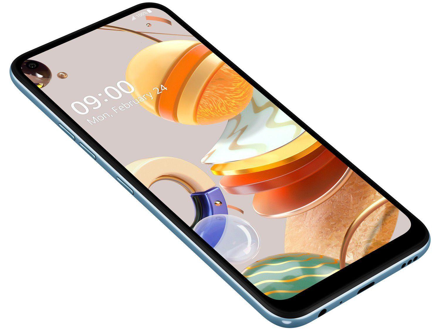 Smartphone LG K61 128GB Branco 4G Octa-Core - 4GB RAM 6,53” Câm. Quádrupla + Selfie 16MP