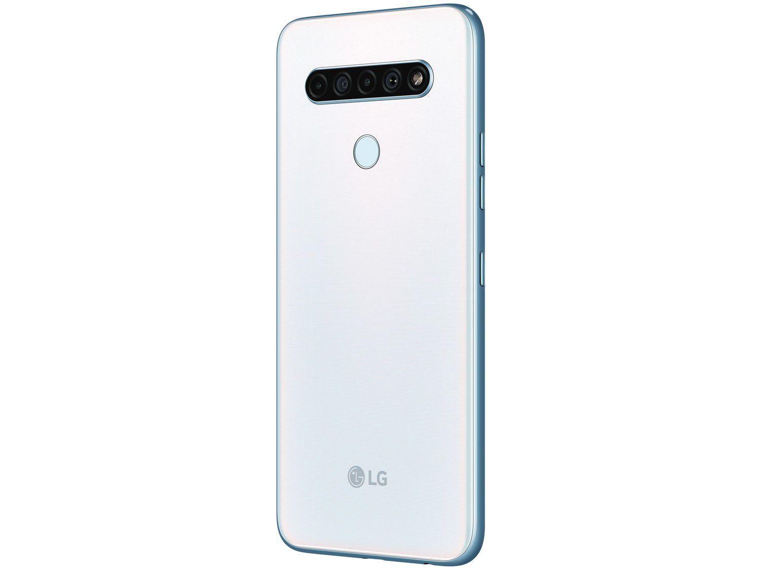 Smartphone LG K61 128GB Branco 4G Octa-Core - 4GB RAM 6,53” Câm. Quádrupla + Selfie 16MP