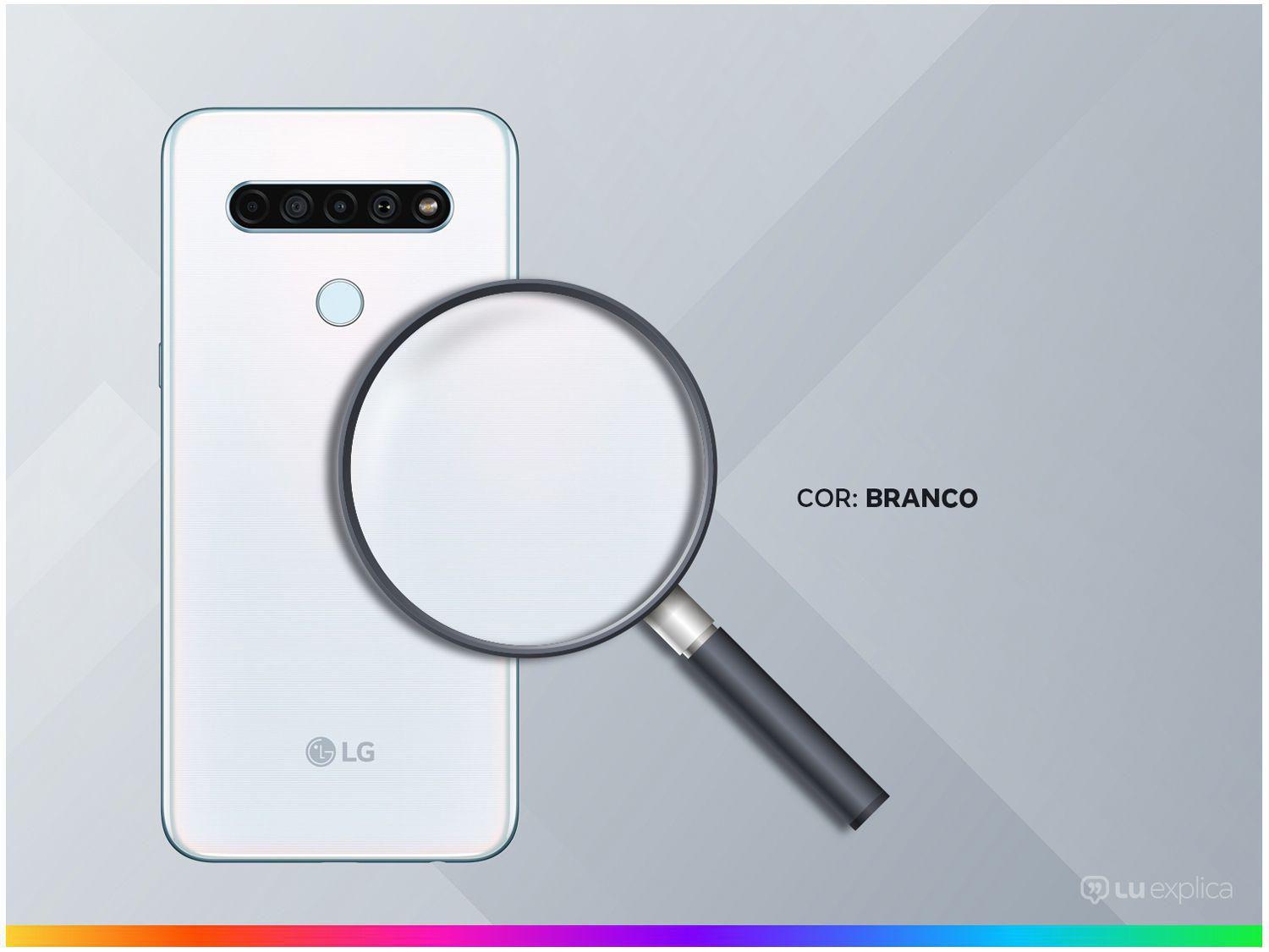 Smartphone LG K61 128GB Branco 4G Octa-Core - 4GB RAM 6,53” Câm. Quádrupla + Selfie 16MP