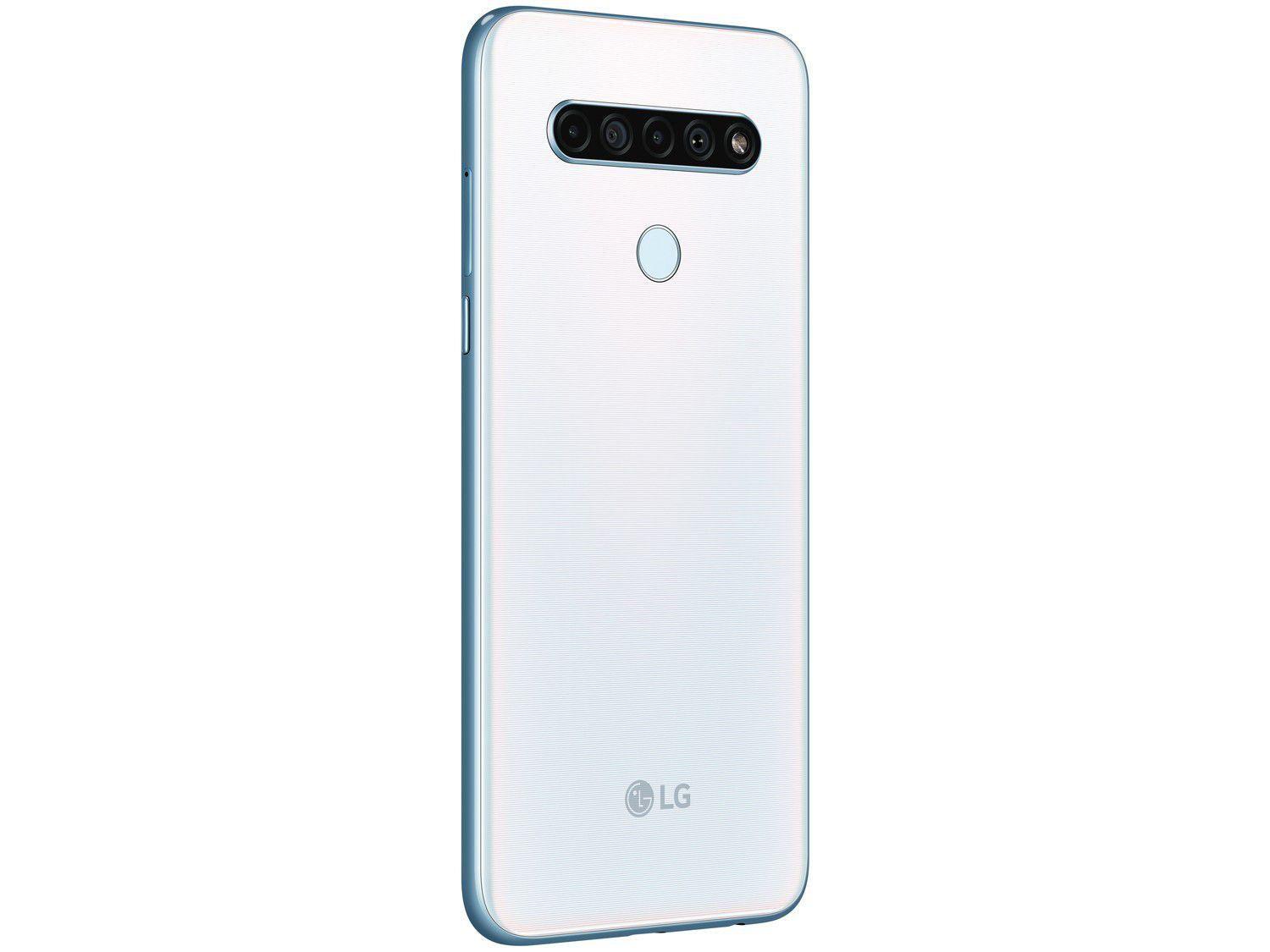 Smartphone LG K61 128GB Branco 4G Octa-Core - 4GB RAM 6,53” Câm. Quádrupla + Selfie 16MP