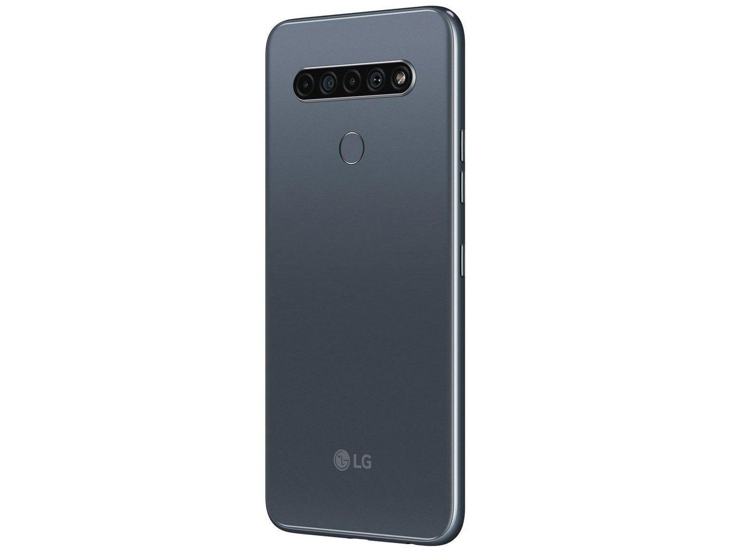 Smartphone LG K61 128GB Titânio 4G Octa-Core - 4GB RAM 6,53” Câm. Quádrupla + Selfie 16MP