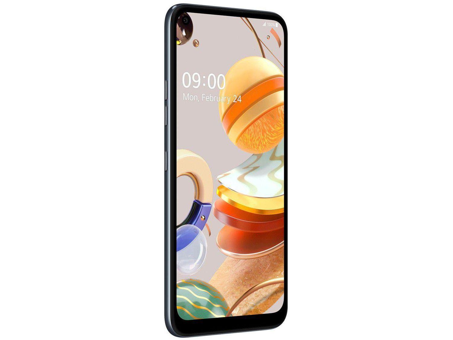 Smartphone LG K61 128GB Titânio 4G Octa-Core - 4GB RAM 6,53” Câm. Quádrupla + Selfie 16MP