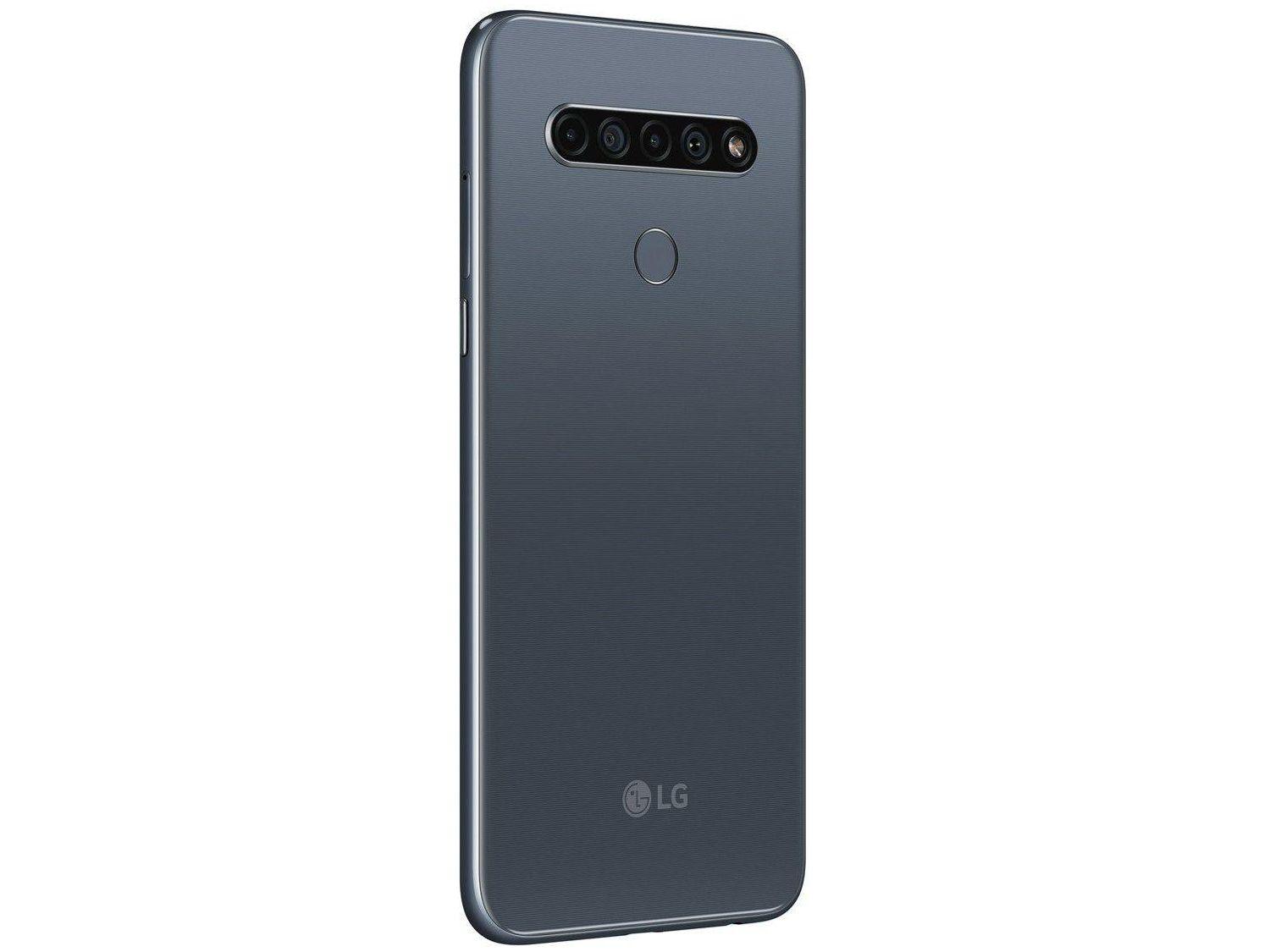 Smartphone LG K61 128GB Titânio 4G Octa-Core - 4GB RAM 6,53” Câm. Quádrupla + Selfie 16MP